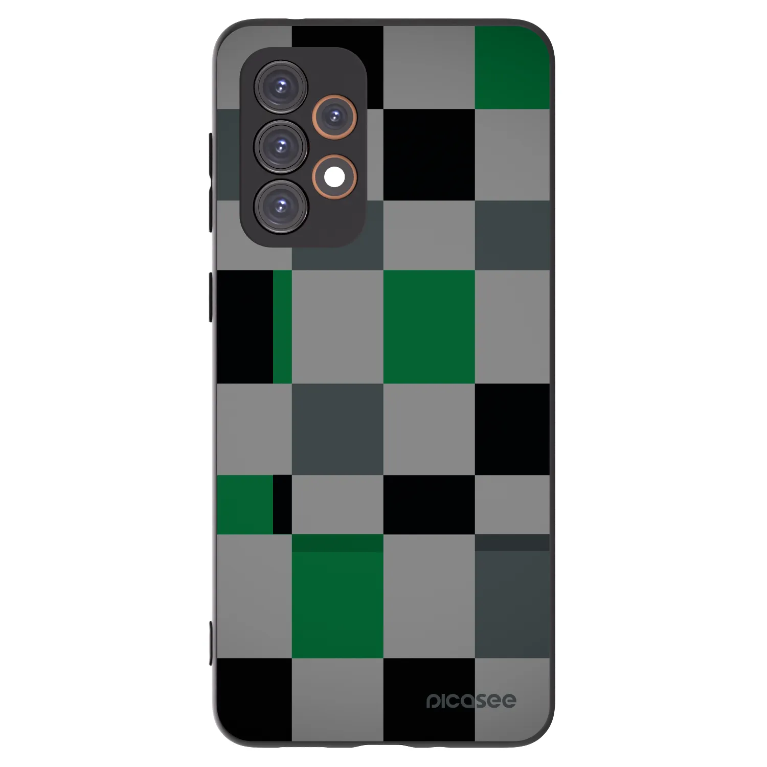 Picasee silikónový čierny obal pre Samsung Galaxy A33 5G A336 - Block Grid