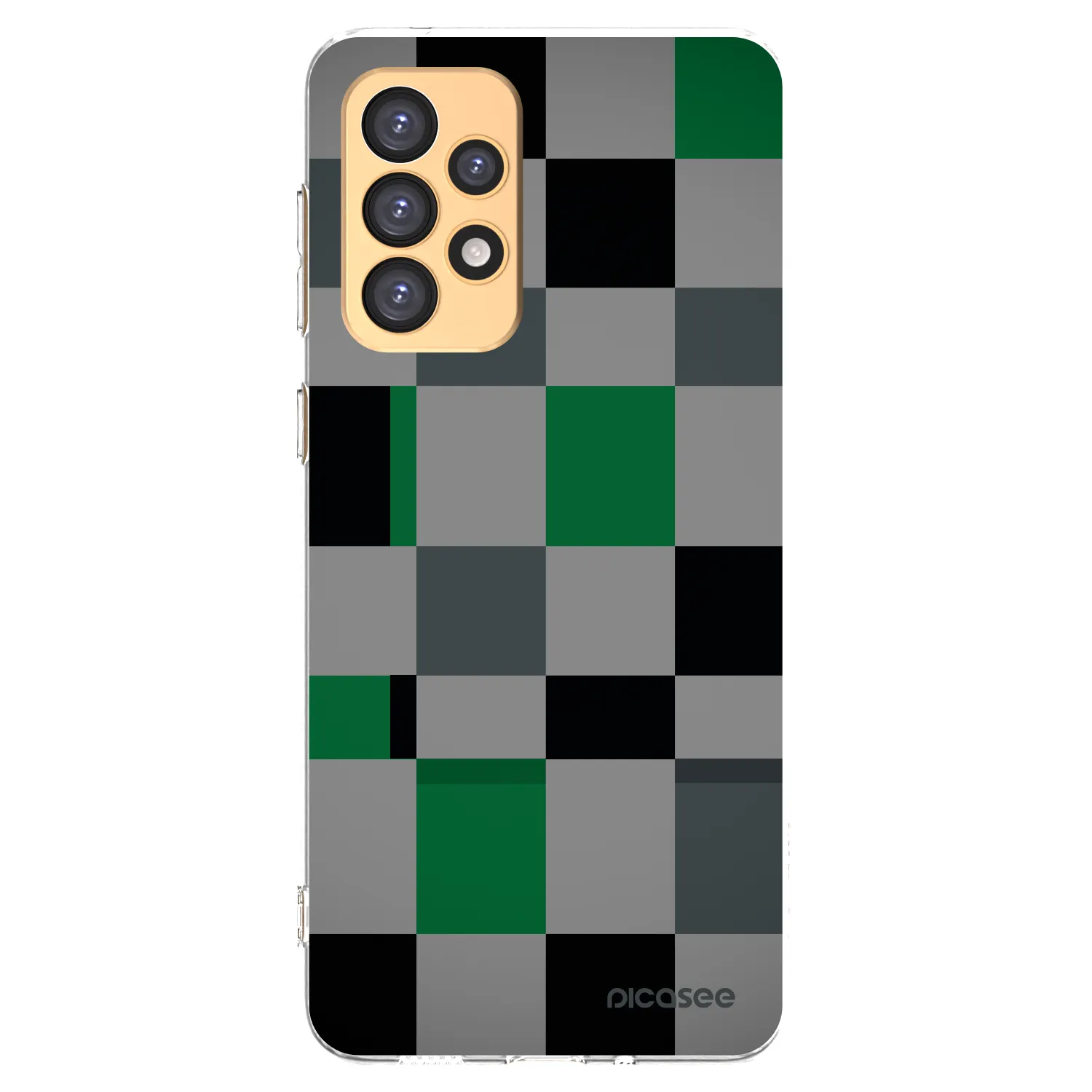 Picasee silikónový prehľadný obal pre Samsung Galaxy A33 5G A336 - Block Grid