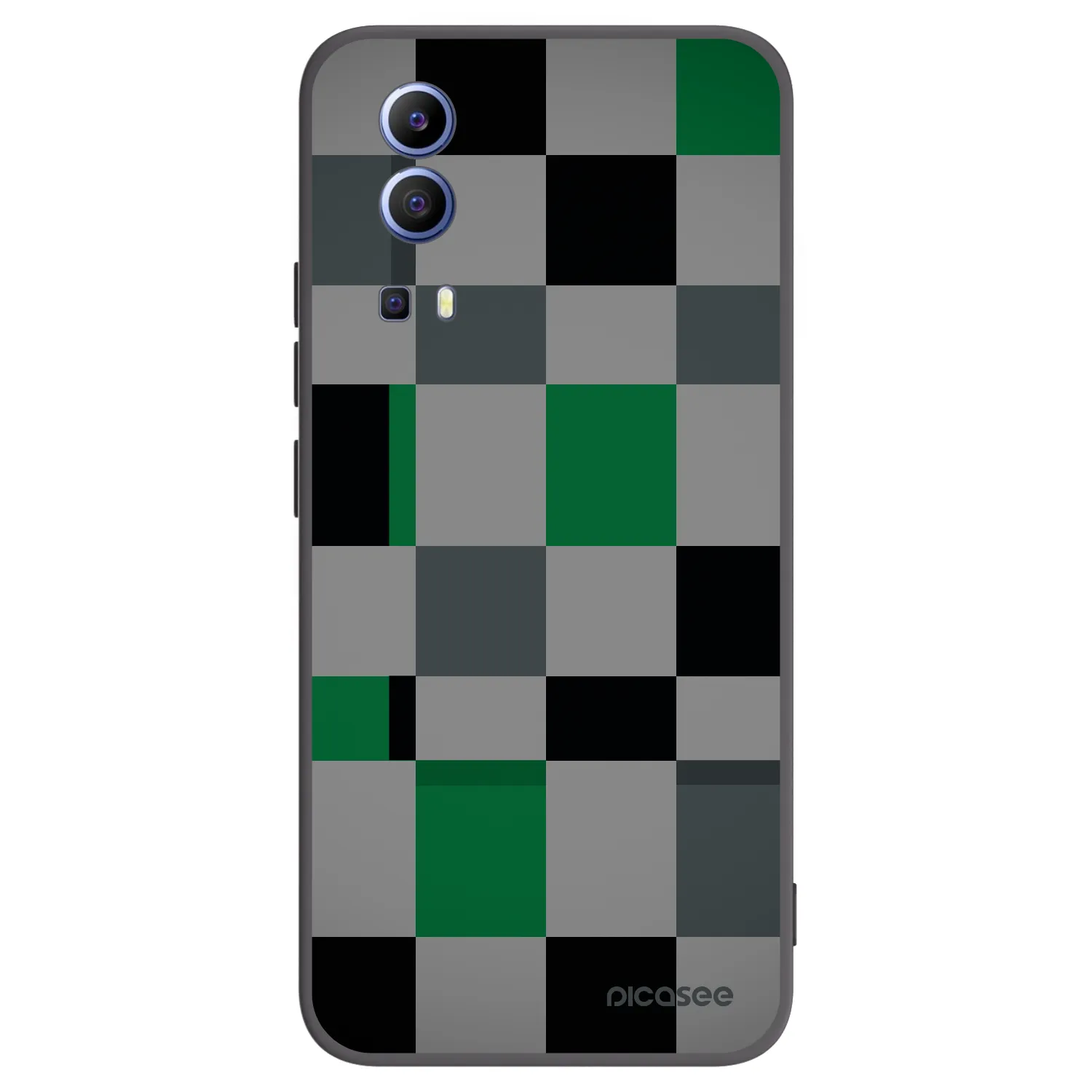 Picasee silikónový čierny obal pre Vivo Y52 5G - Block Grid