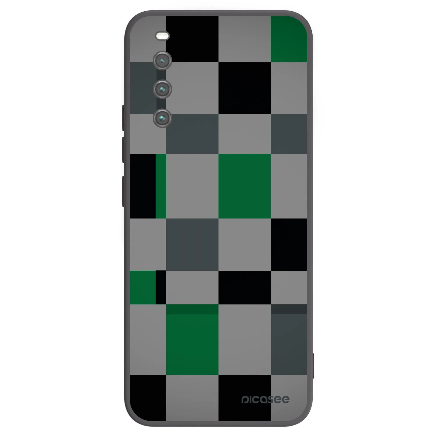 Picasee silikónový čierny obal pre Sony Xperia 10 IV 5G - Block Grid