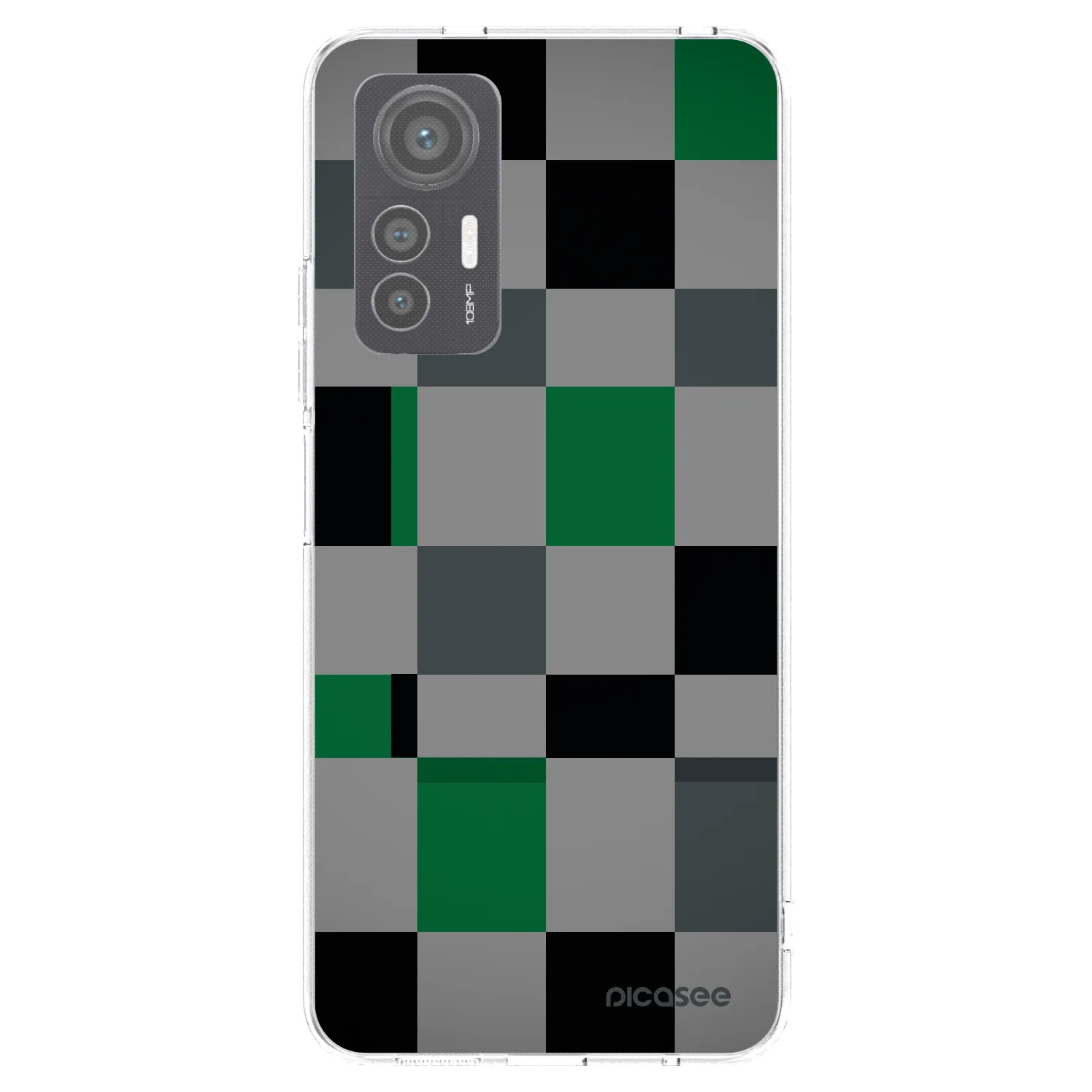 Picasee silikónový prehľadný obal pre Xiaomi 12 Lite - Block Grid