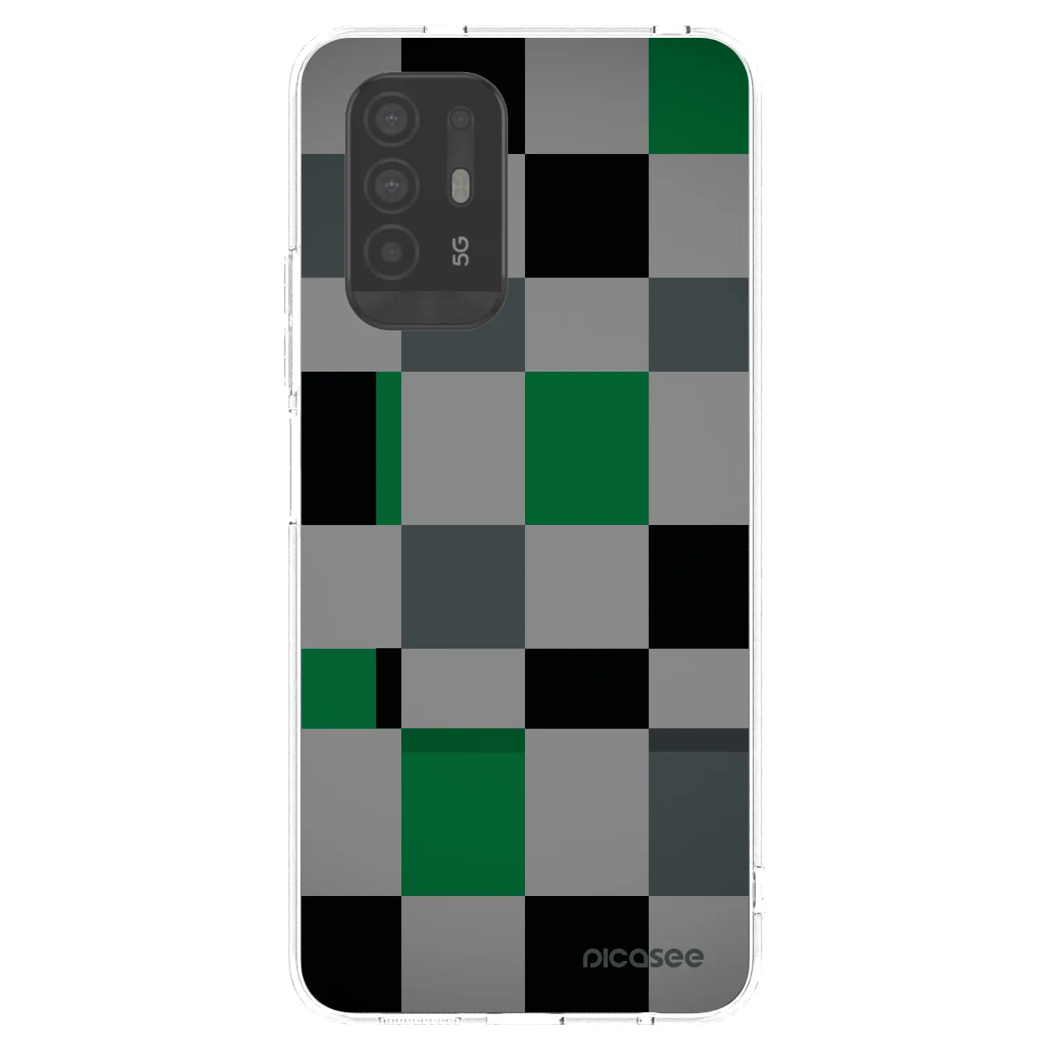 Picasee silikónový prehľadný obal pre OPPO A94 5G - Block Grid
