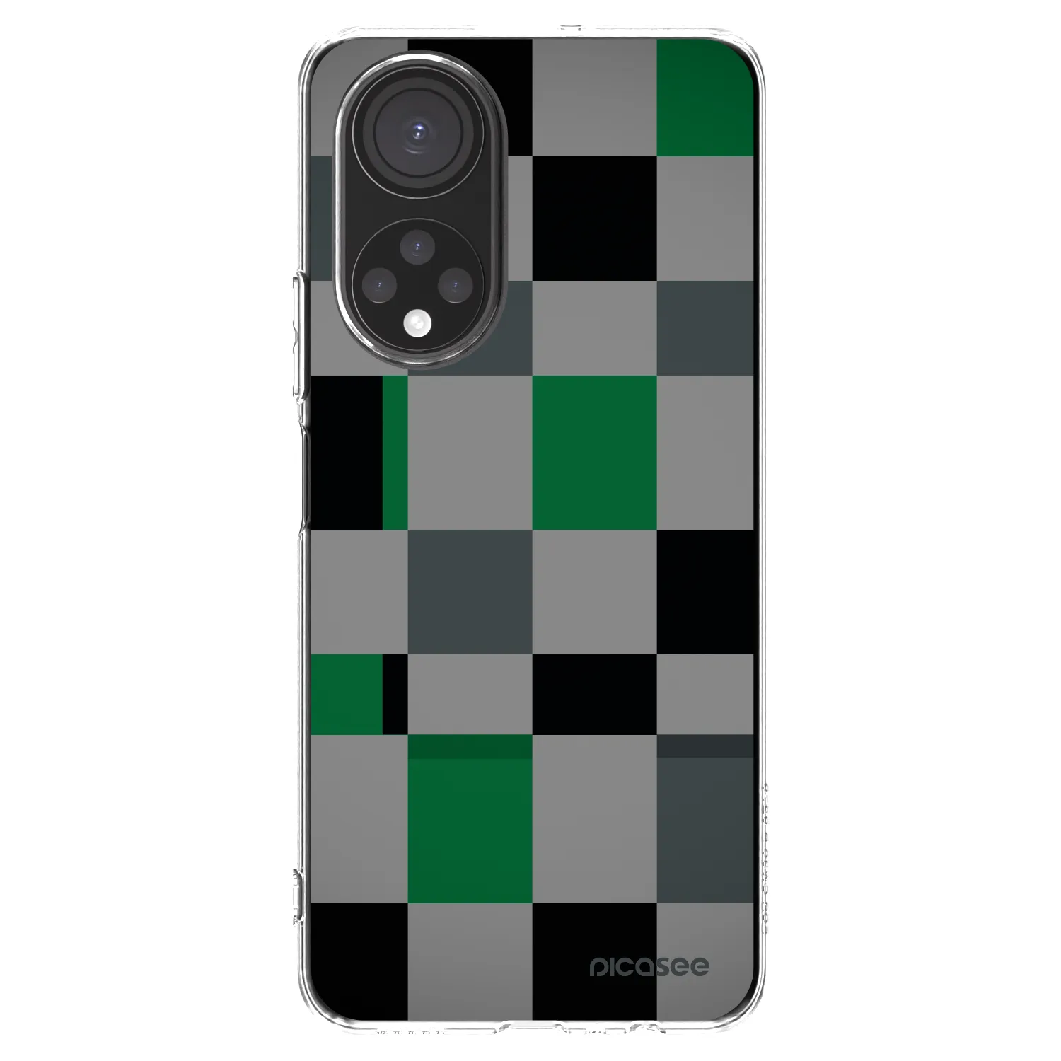 Picasee silikónový prehľadný obal pre Honor X7 - Block Grid