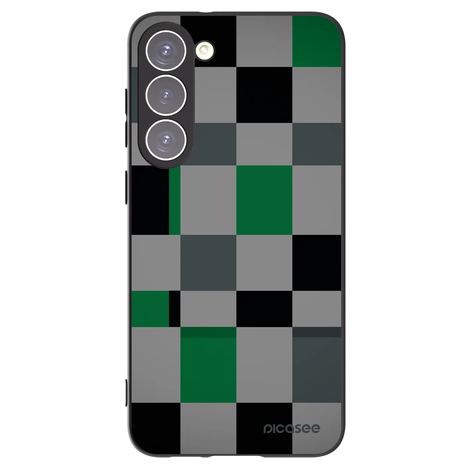 Picasee silikónový čierny obal pre Samsung Galaxy S23+ 5G - Block Grid