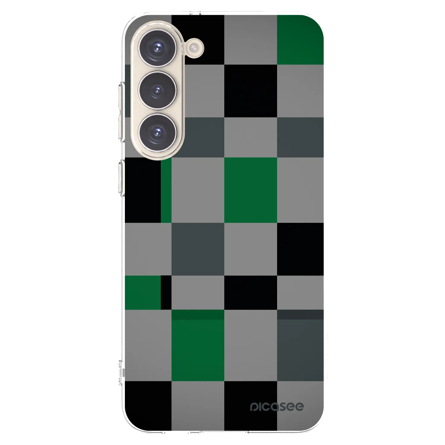 Picasee silikónový prehľadný obal pre Samsung Galaxy S23+ 5G - Block Grid
