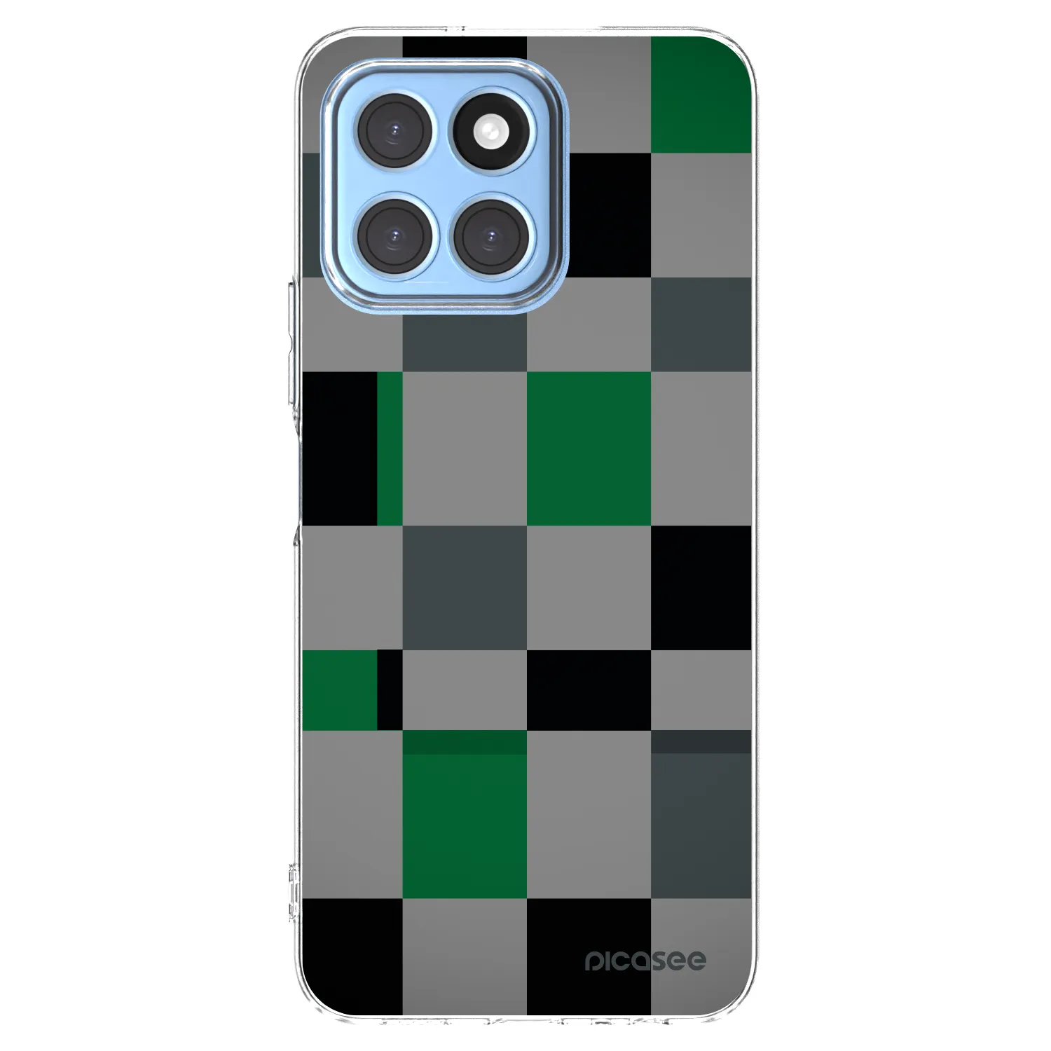 Picasee silikónový prehľadný obal pre Honor X6 - Block Grid