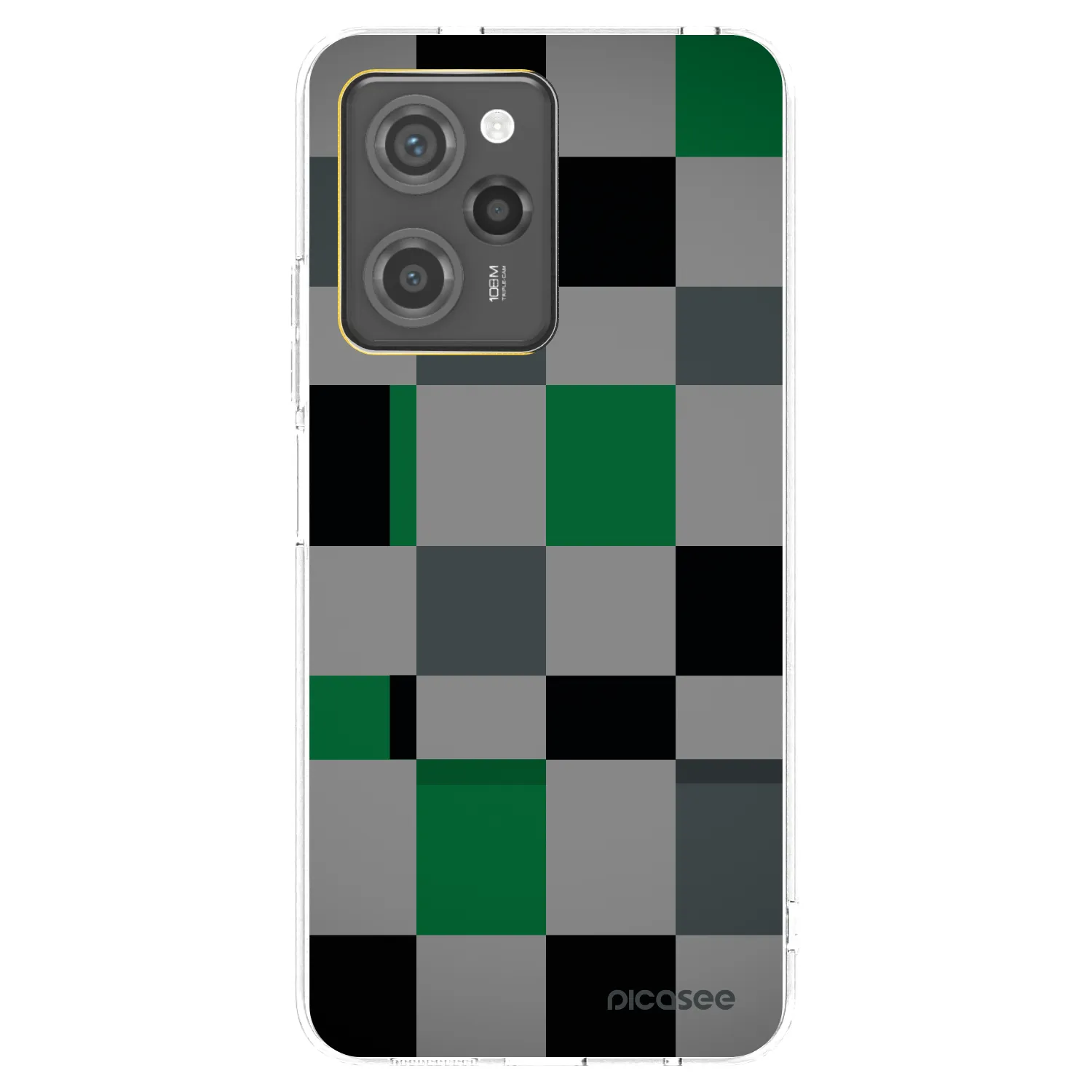 Picasee silikónový prehľadný obal pre Xiaomi Poco X5 Pro - Block Grid