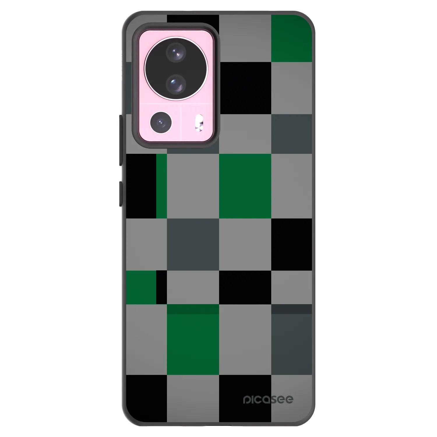 Picasee silikónový čierny obal pre Xiaomi 13 Lite - Block Grid
