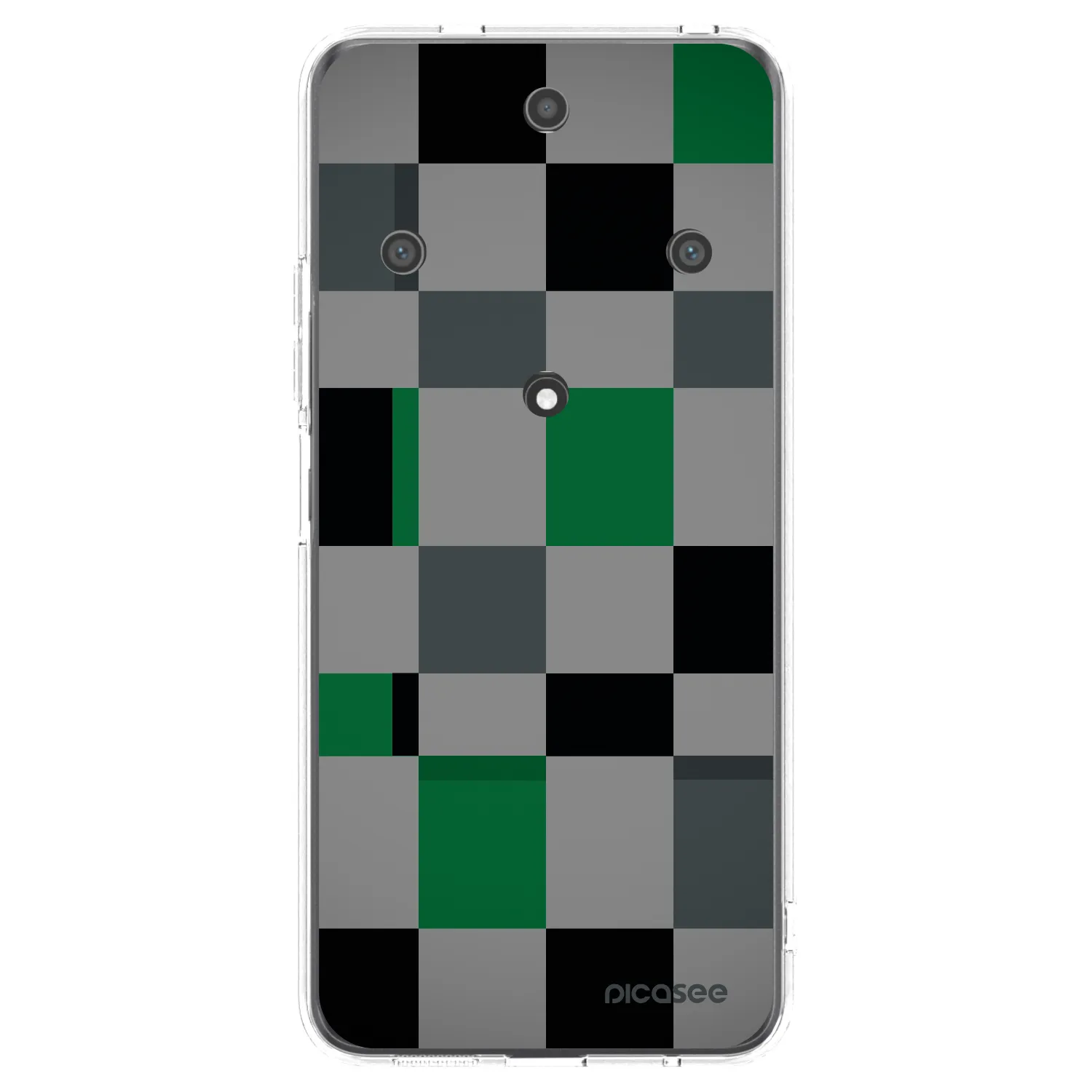 Picasee silikónový prehľadný obal pre Honor Magic5 Lite 5G - Block Grid