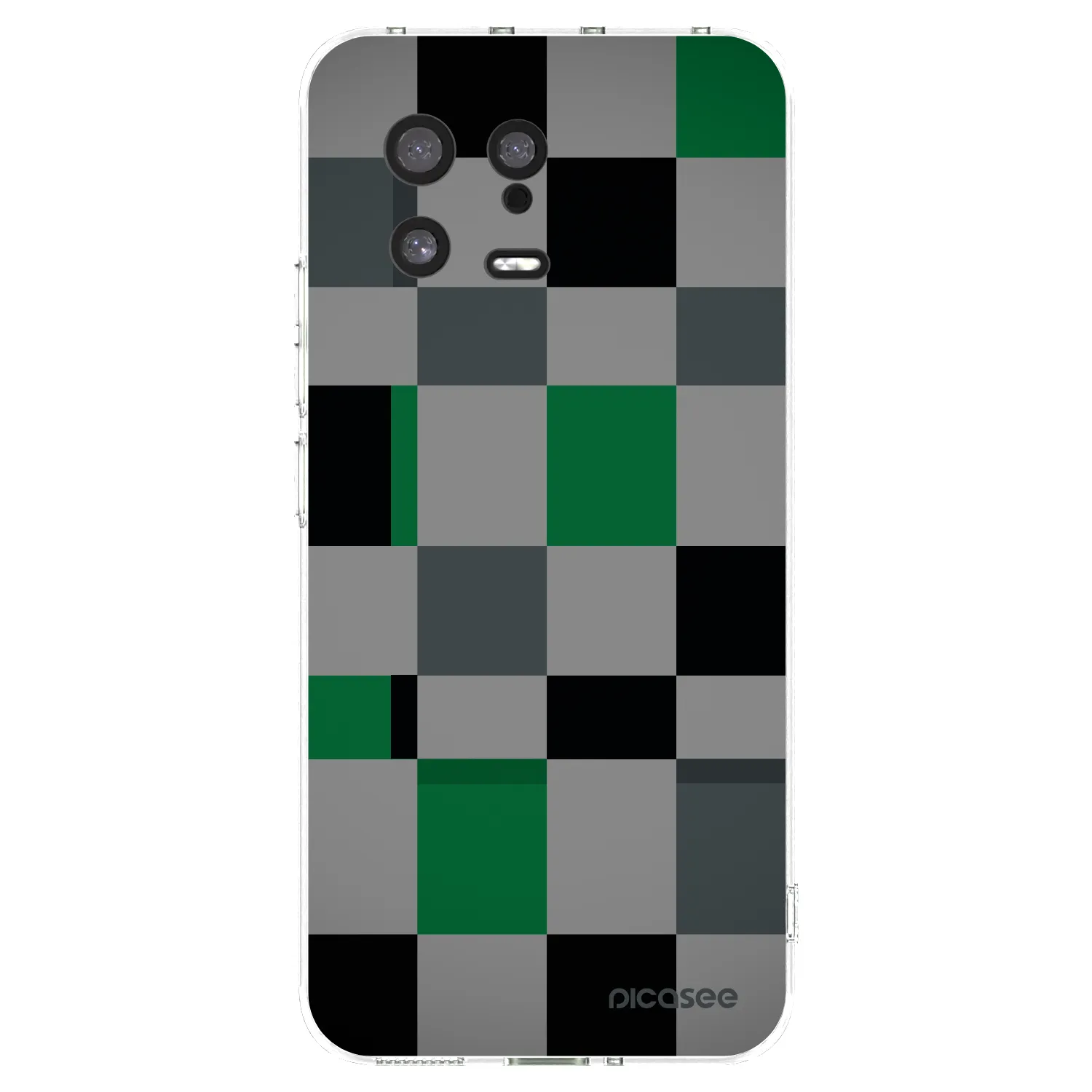 Silikónový prehľadný obal pre Xiaomi 13 - Block Grid