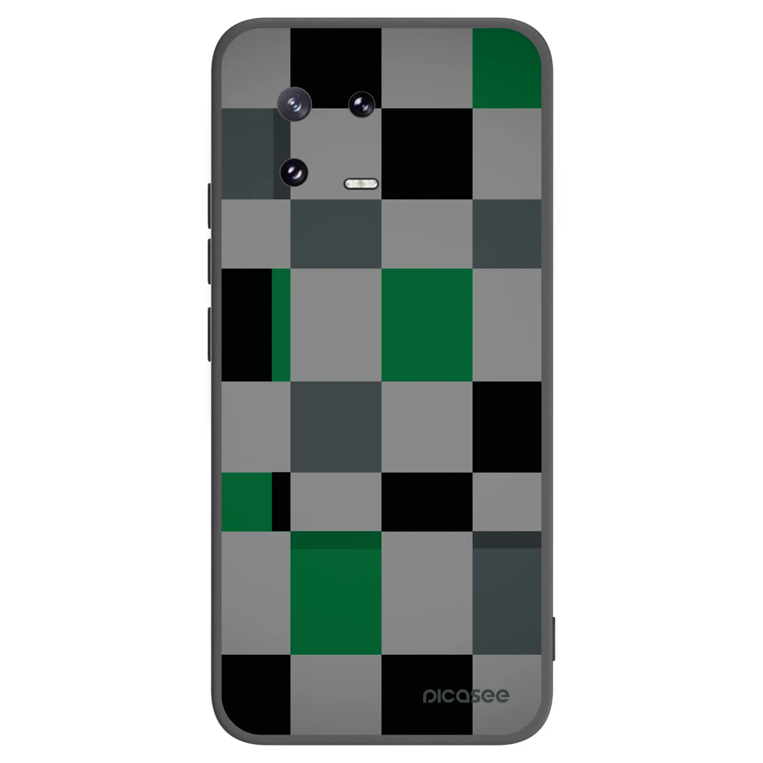 Picasee silikónový čierny obal pre Xiaomi 13 Pro - Block Grid