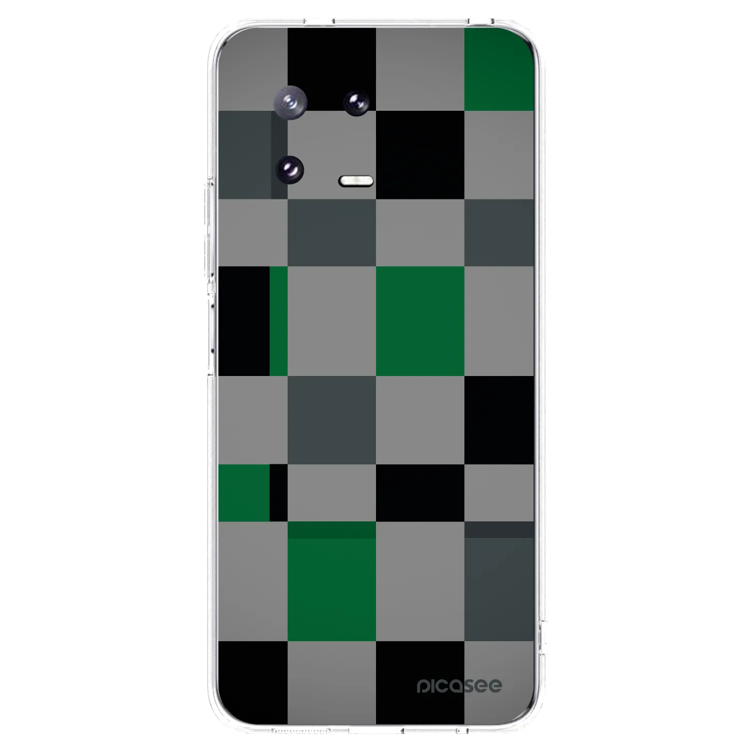 Picasee silikónový prehľadný obal pre Xiaomi 13 Pro - Block Grid