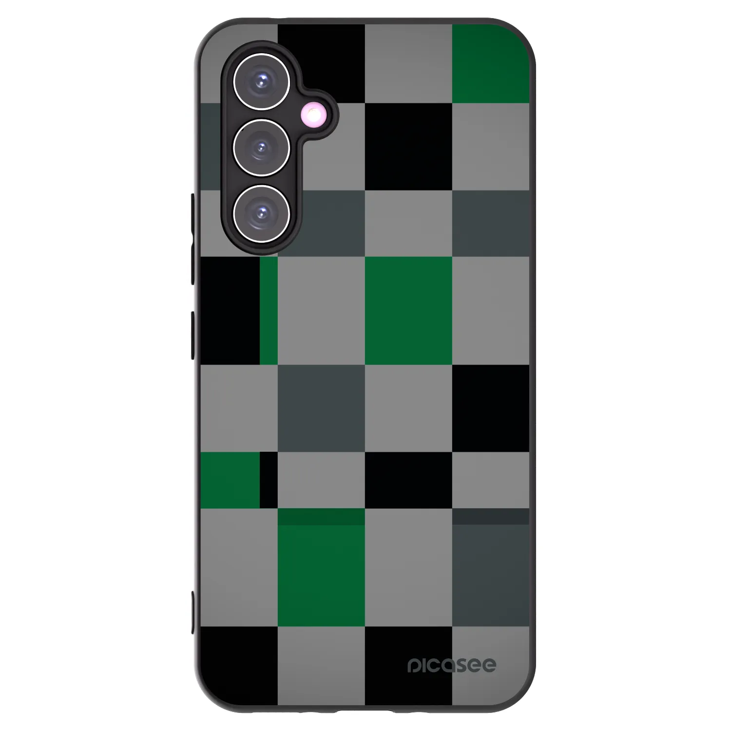 Picasee silikónový čierny obal pre Samsung Galaxy A54 5G A546B - Block Grid