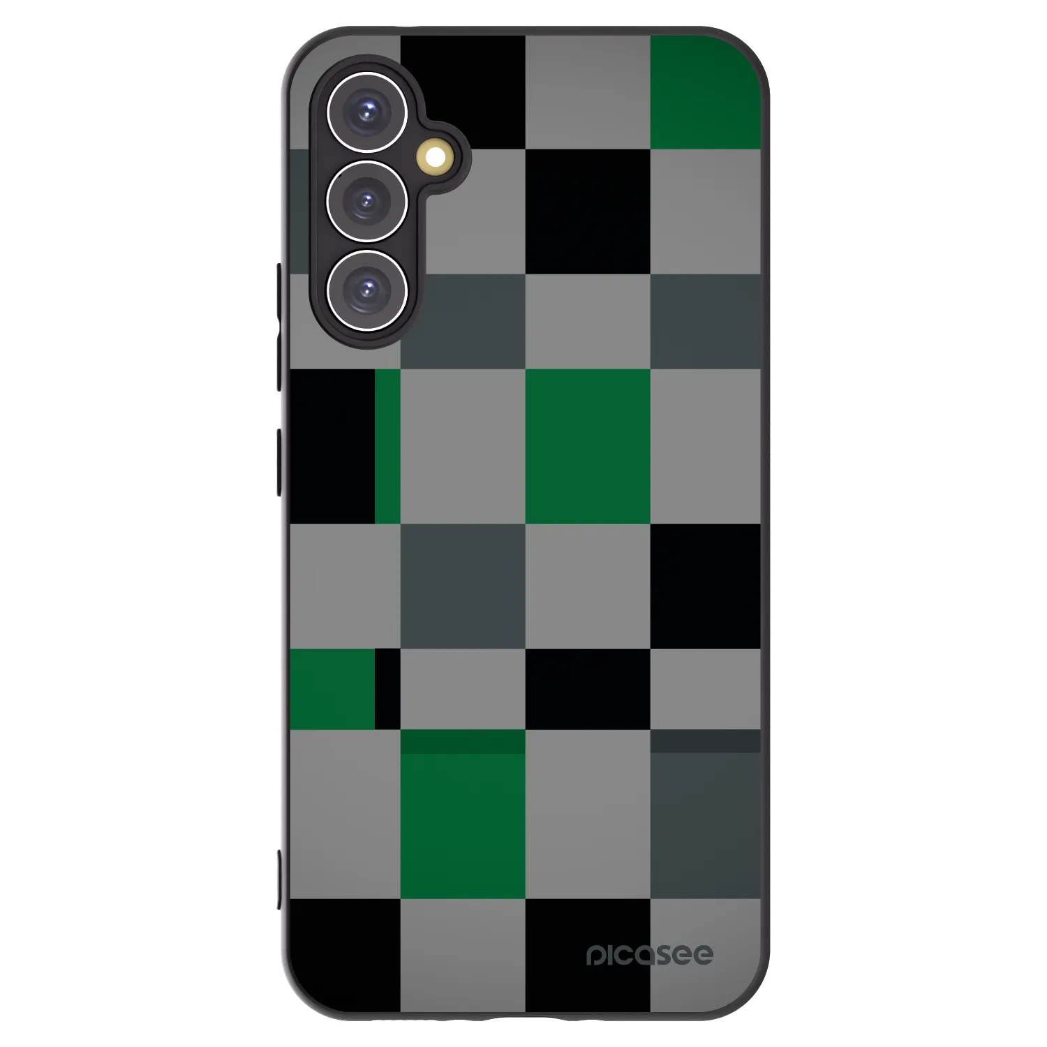 Picasee silikónový čierny obal pre Samsung Galaxy A34 5G A346B - Block Grid