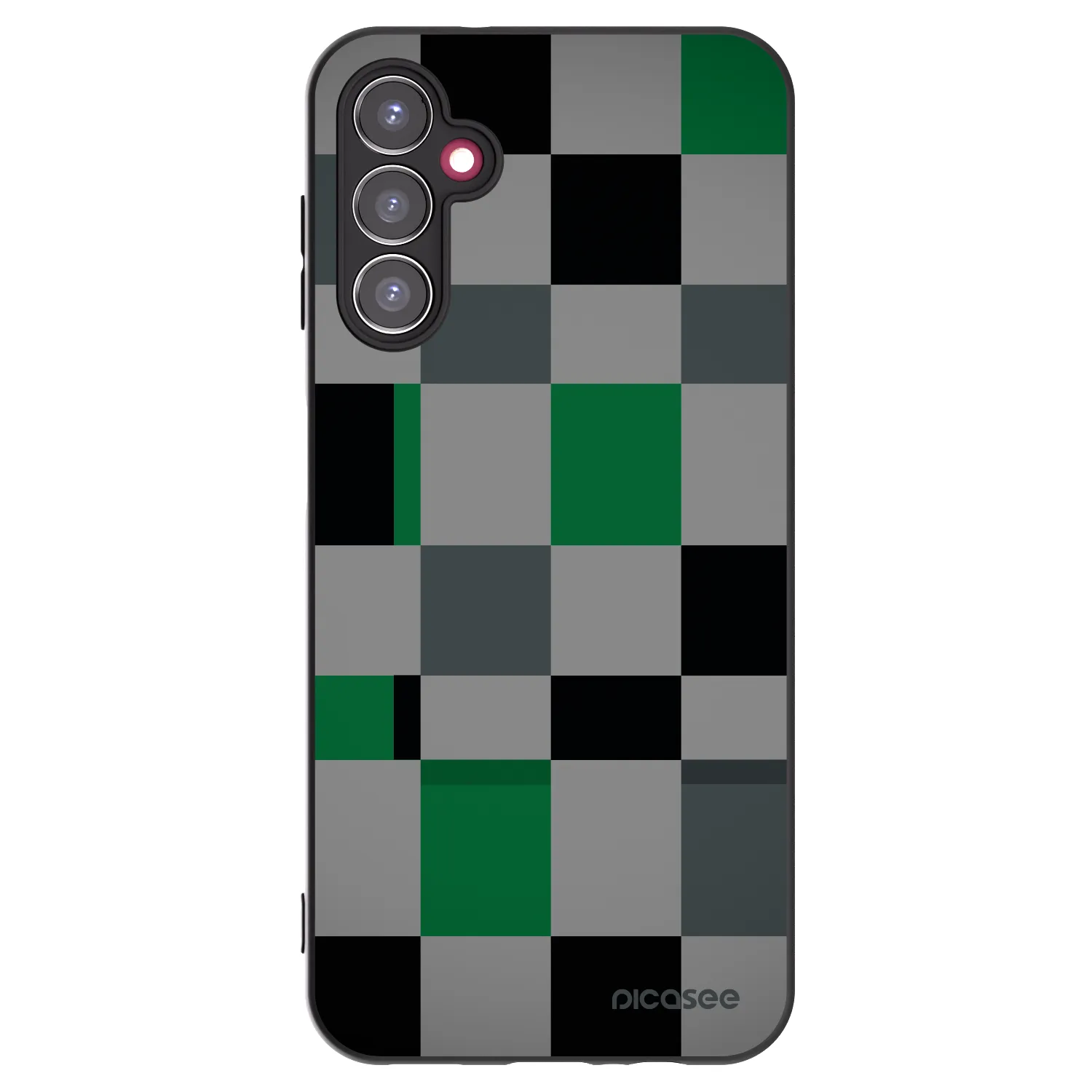 Picasee silikónový čierny obal pre Samsung Galaxy A14 4G A145R - Block Grid