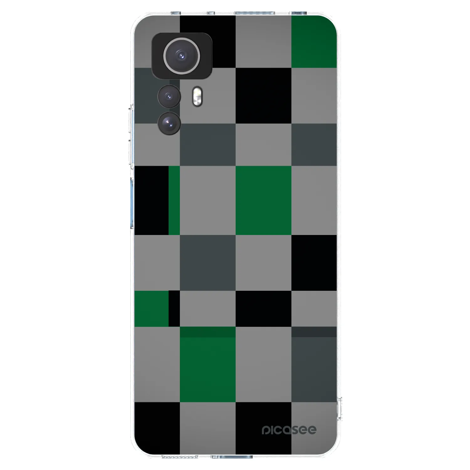 Picasee silikónový prehľadný obal pre Xiaomi Redmi Note 12S - Block Grid