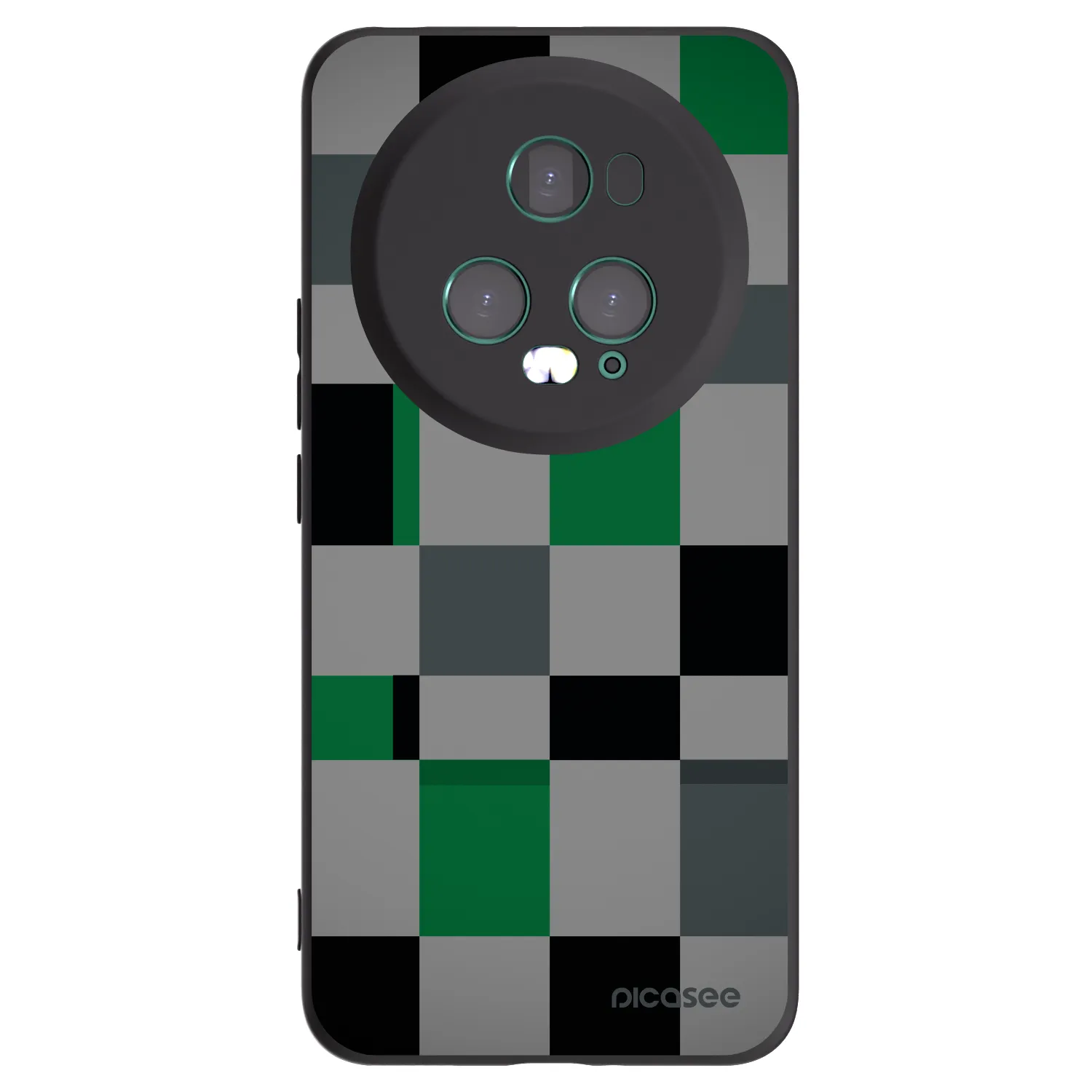 Picasee silikónový čierny obal pre Honor Magic5 Pro - Block Grid