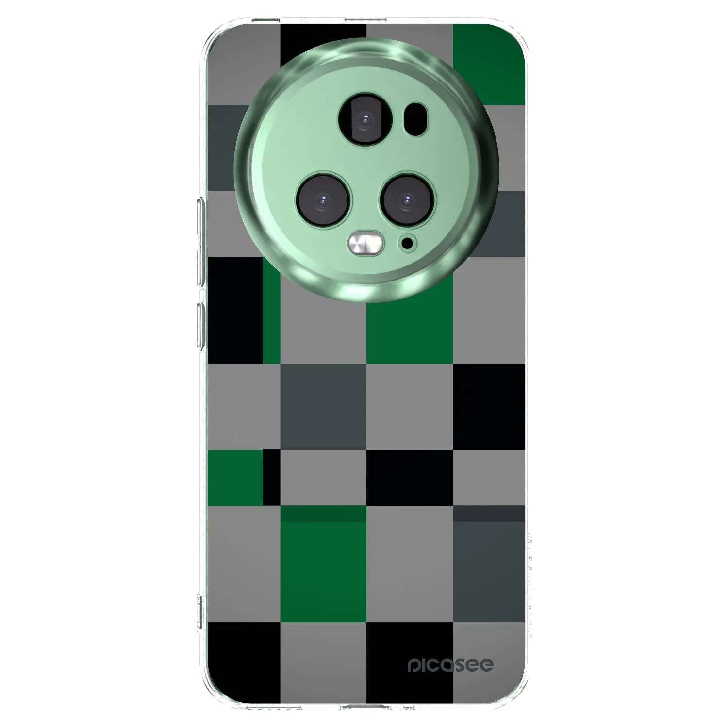 Picasee silikónový prehľadný obal pre Honor Magic5 Pro - Block Grid