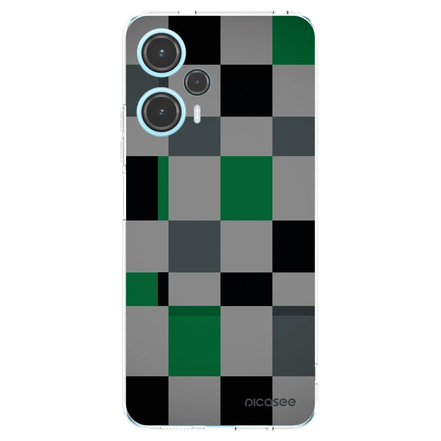 Picasee silikónový prehľadný obal pre Xiaomi Poco F5 - Block Grid