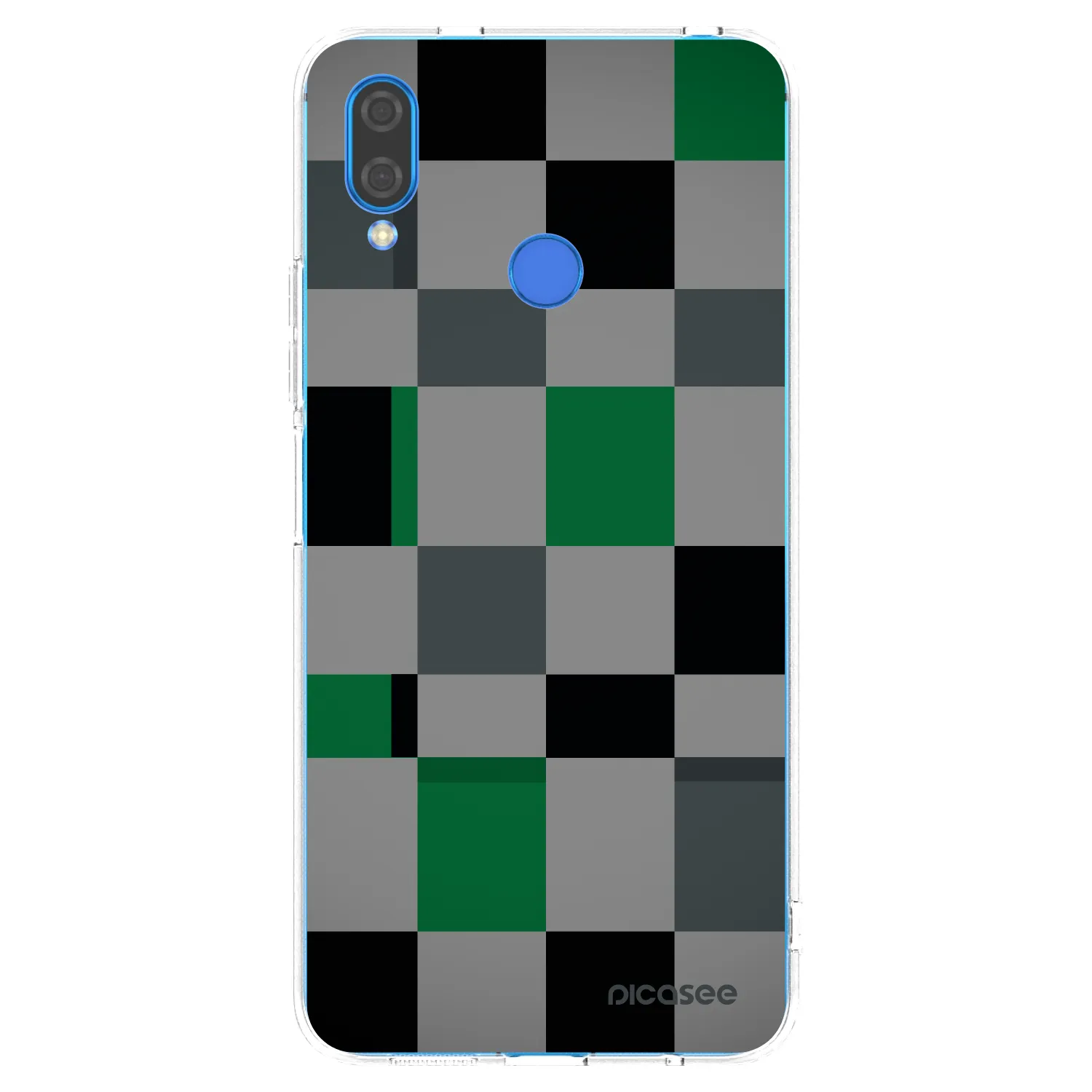 Picasee silikónový prehľadný obal pre Huawei Nova 3 - Block Grid