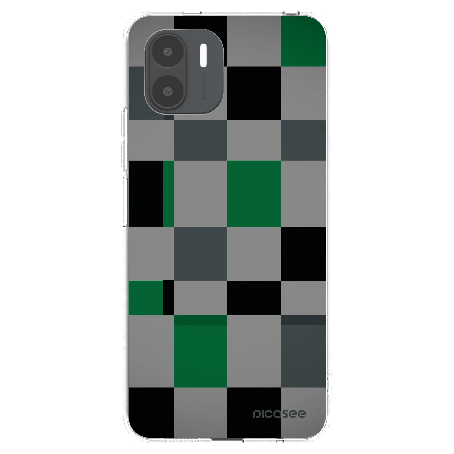 Picasee silikónový prehľadný obal pre Xiaomi Redmi A2 - Block Grid