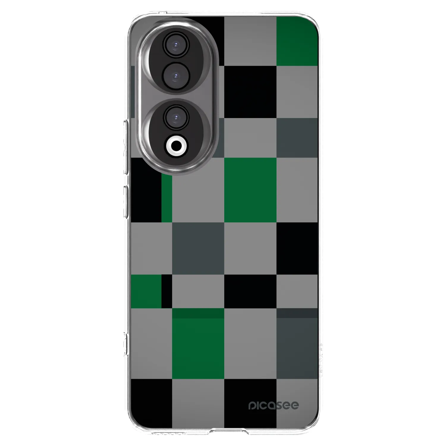Picasee silikónový prehľadný obal pre Honor 90 5G - Block Grid