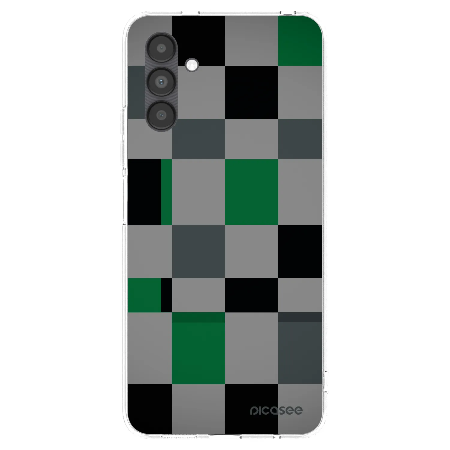 Picasee silikónový prehľadný obal pre Samsung Galaxy A04s A047F - Block Grid