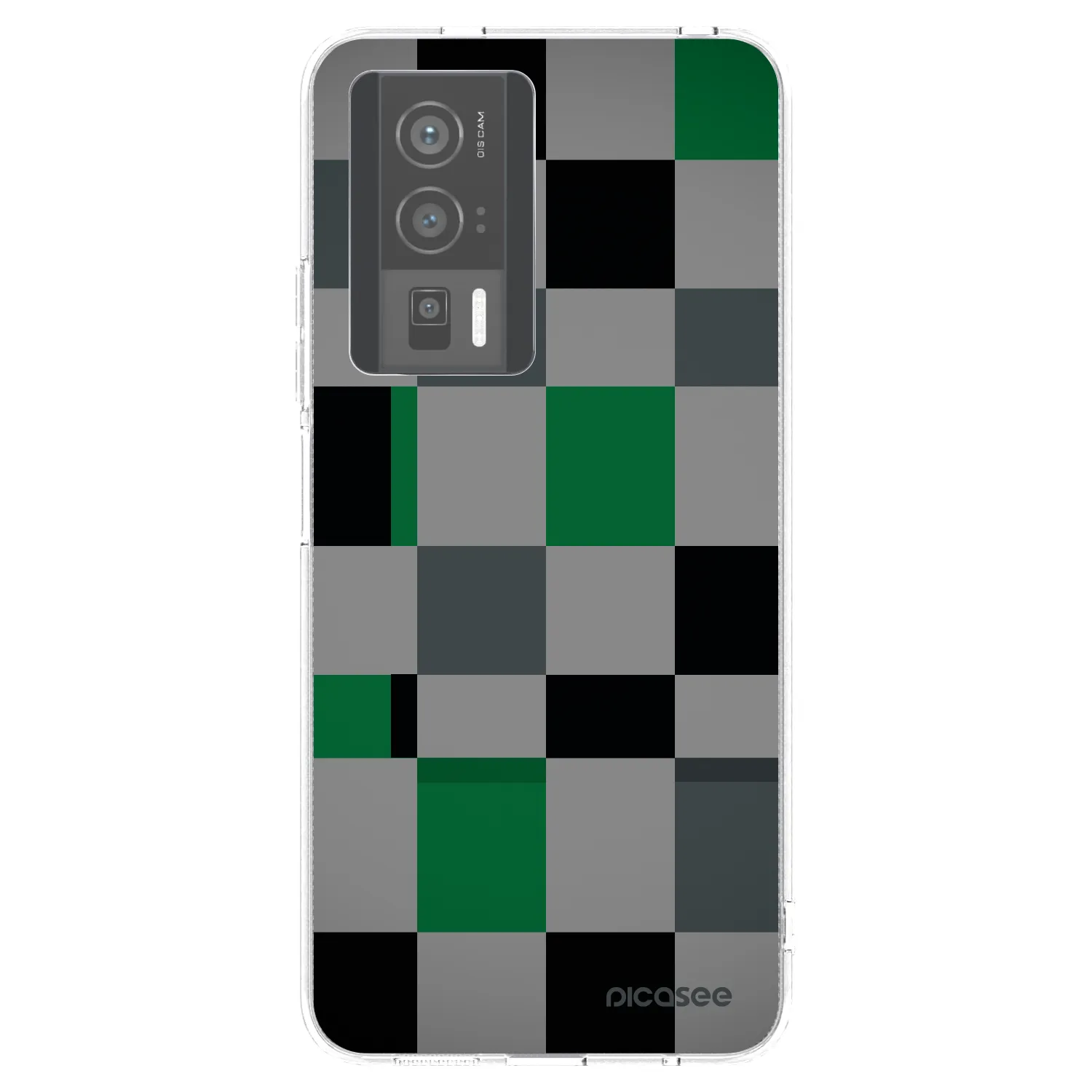 Picasee silikónový prehľadný obal pre Xiaomi Poco F5 Pro 5G - Block Grid
