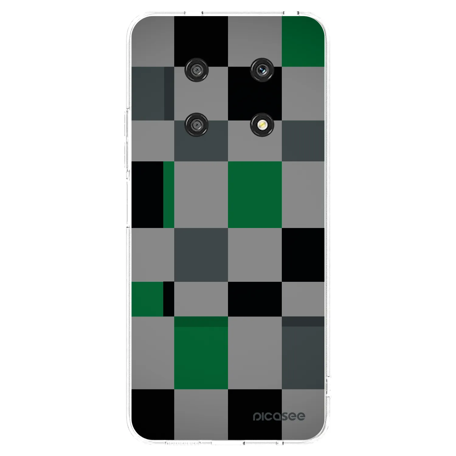 Picasee silikónový prehľadný obal pre Honor Magic4 Lite 5G - Block Grid
