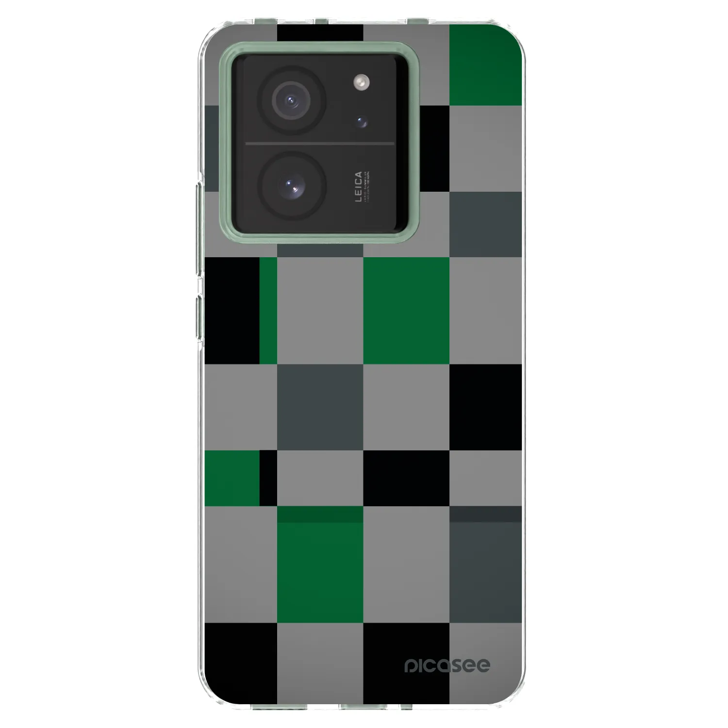 Picasee silikónový prehľadný obal pre Xiaomi 13T Pro - Block Grid
