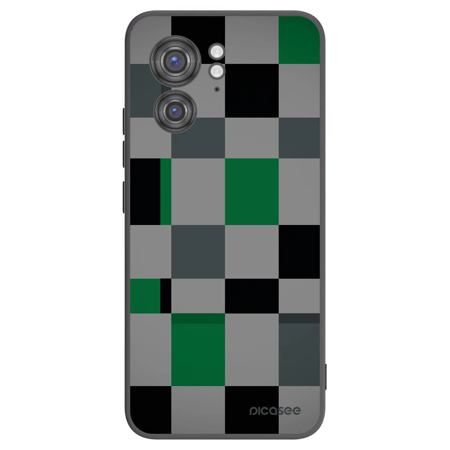 Picasee silikónový čierny obal pre Motorola Edge 40 - Block Grid