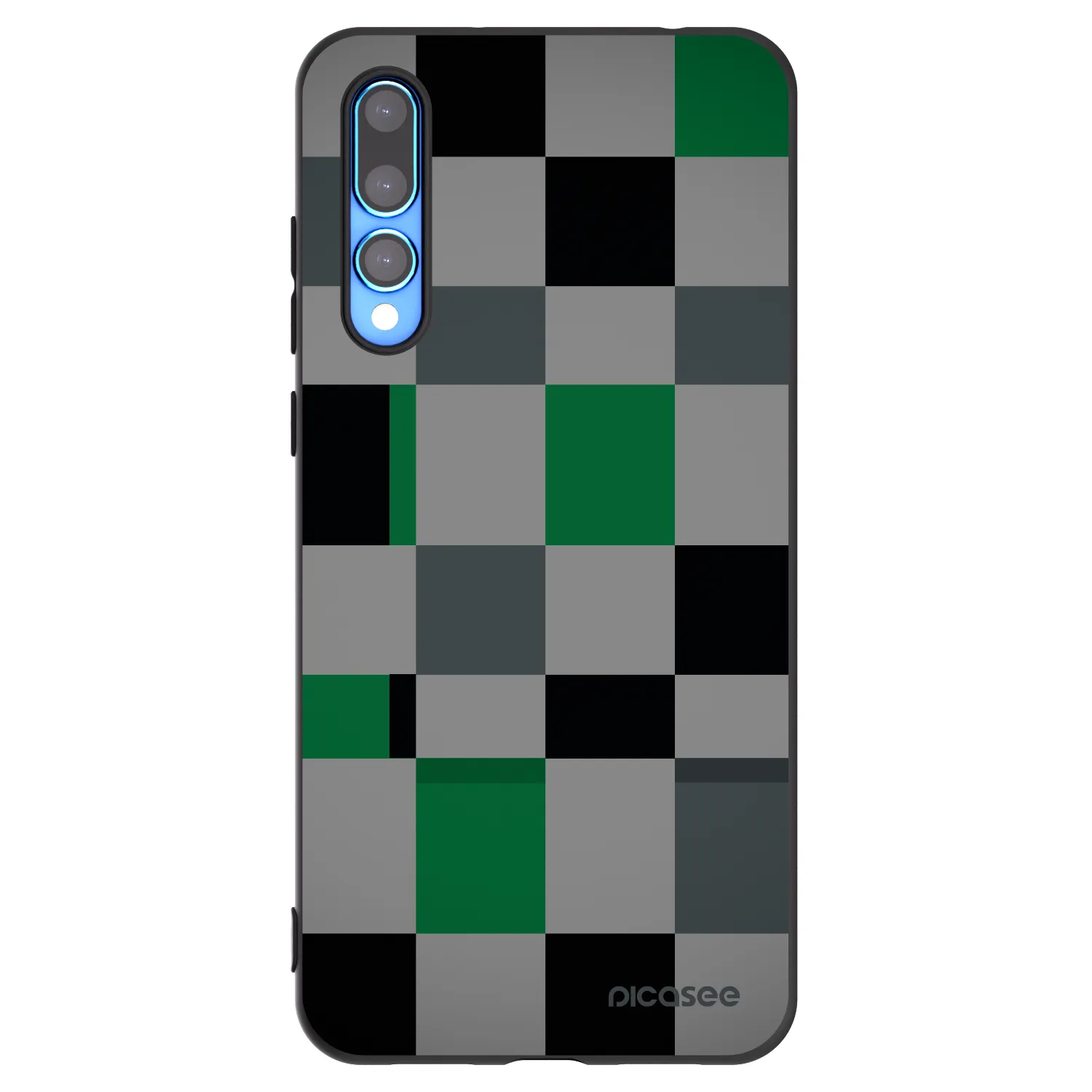 Picasee silikónový čierny obal pre Huawei P20 Pro - Block Grid