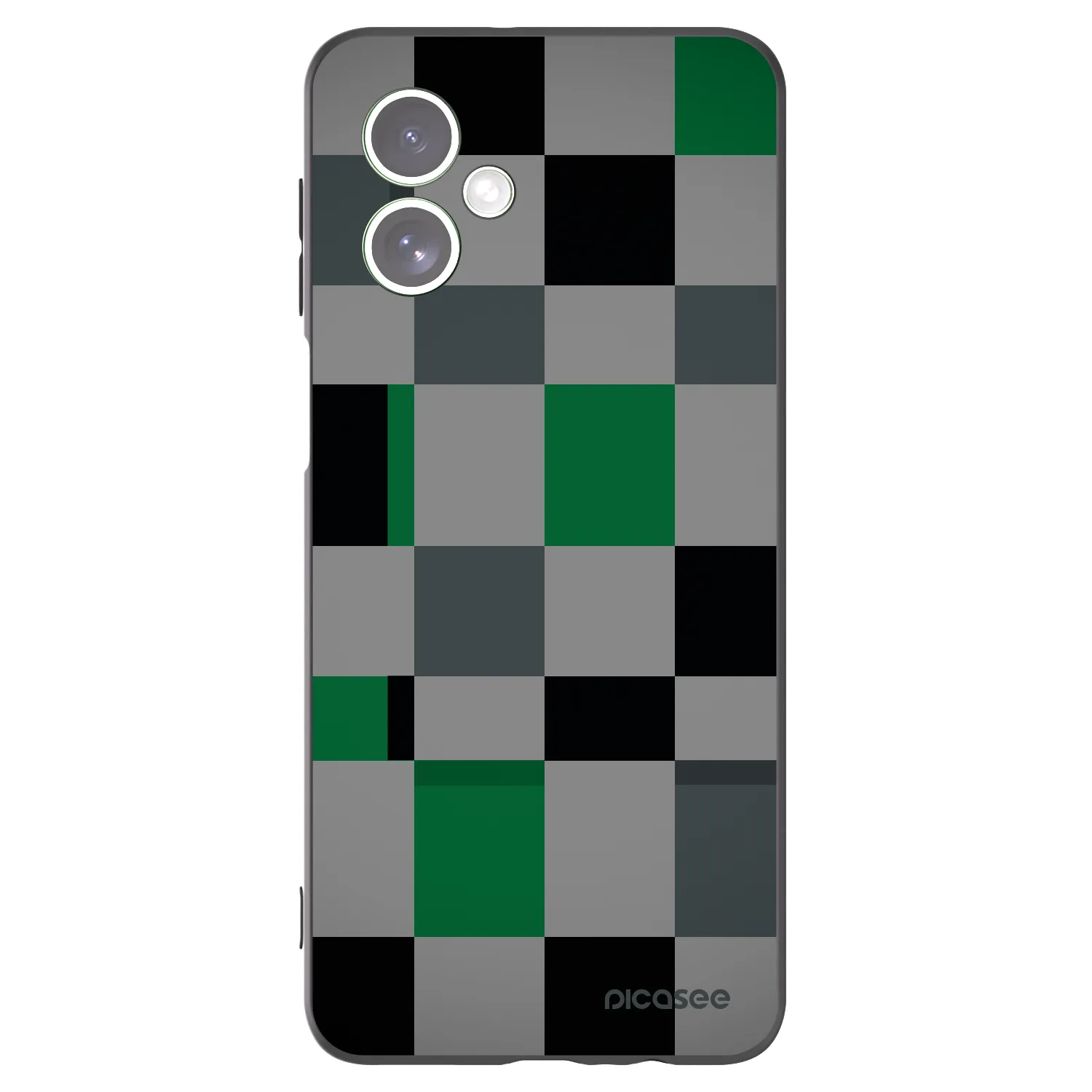 Silikónový čierny obal pre Motorola Moto G54 5G - Block Grid