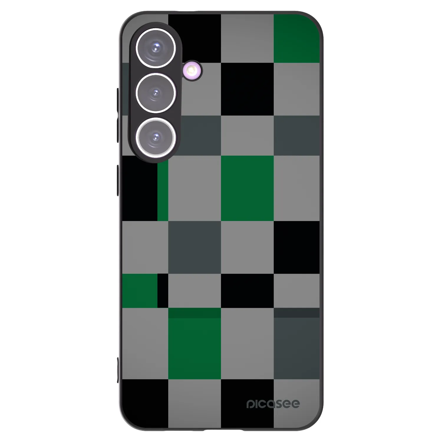 Picasee silikónový čierny obal pre Samsung Galaxy S24+ S926B 5G - Block Grid