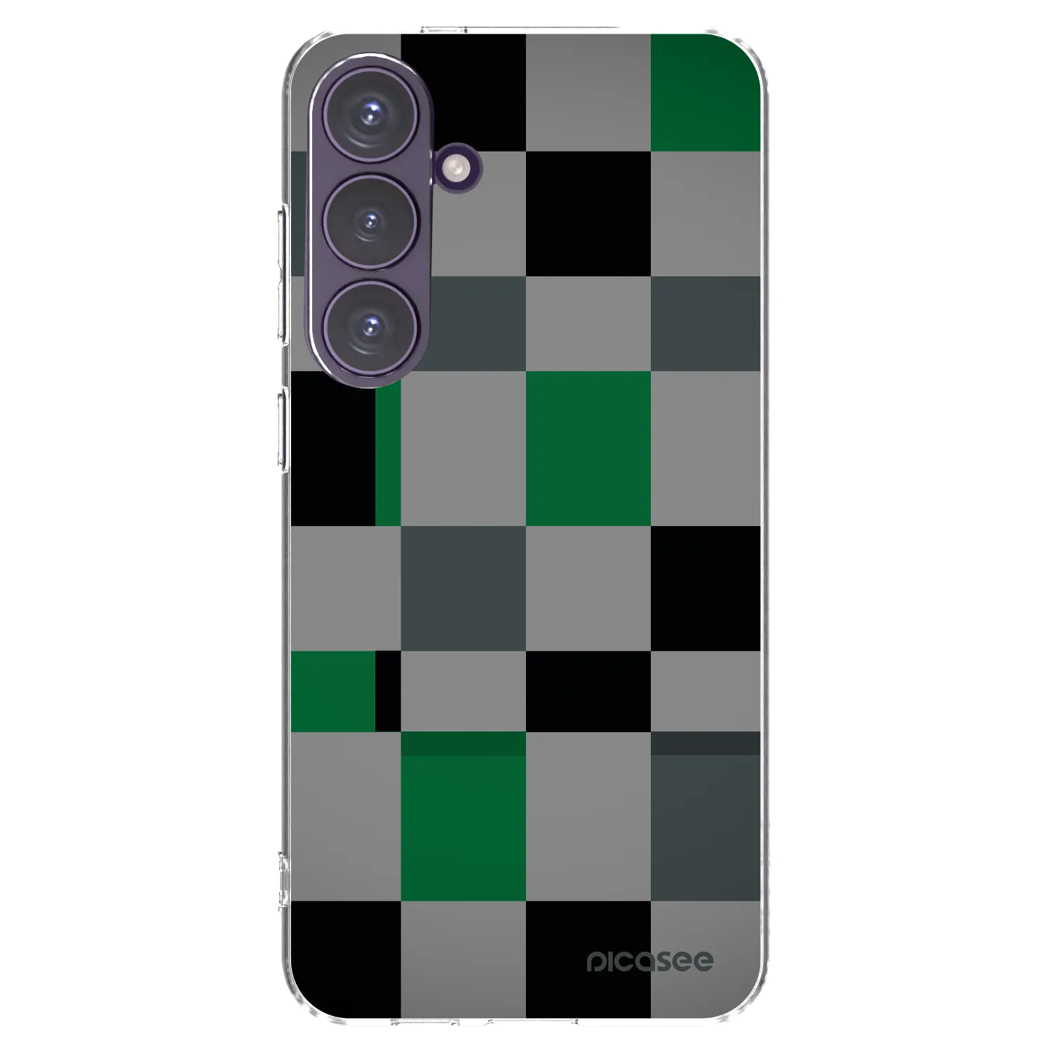 Picasee silikónový prehľadný obal pre Samsung Galaxy S24+ S926B 5G - Block Grid