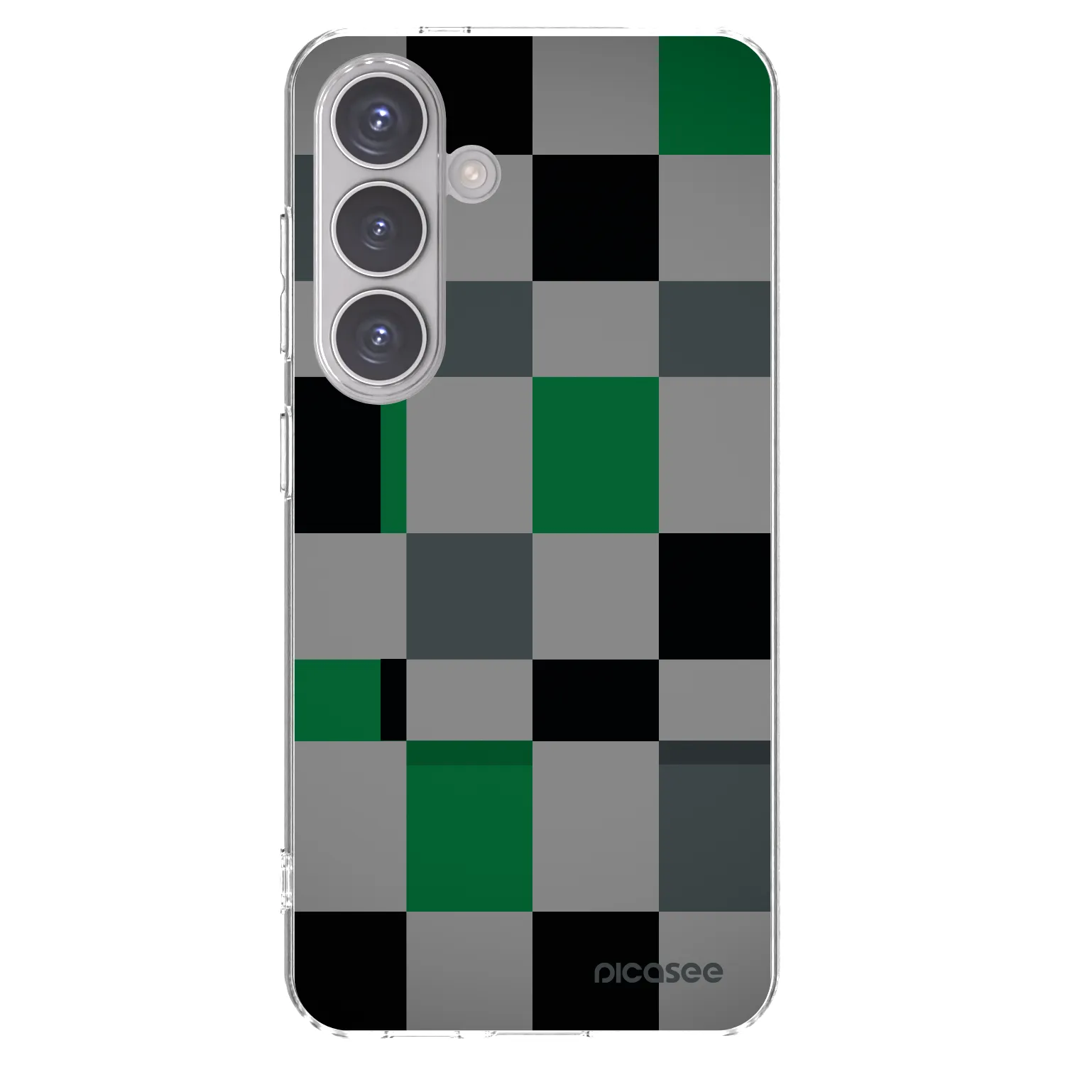 Picasee silikónový prehľadný obal pre Samsung Galaxy S24 S921B 5G - Block Grid