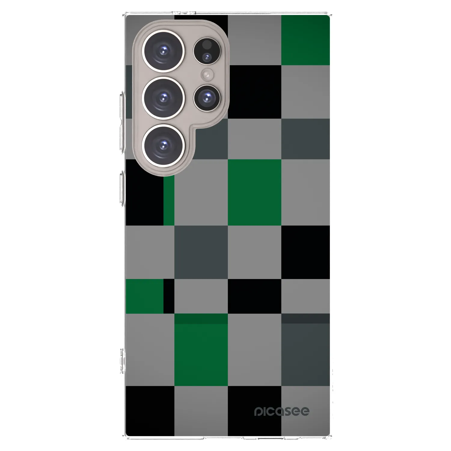 Picasee silikónový prehľadný obal pre Samsung Galaxy S24 Ultra S928B 5G - Block Grid