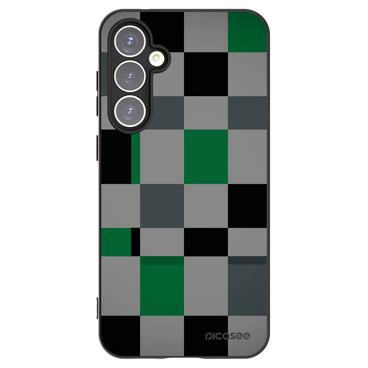 Picasee silikónový čierny obal pre Samsung Galaxy S23 FE S711B - Block Grid