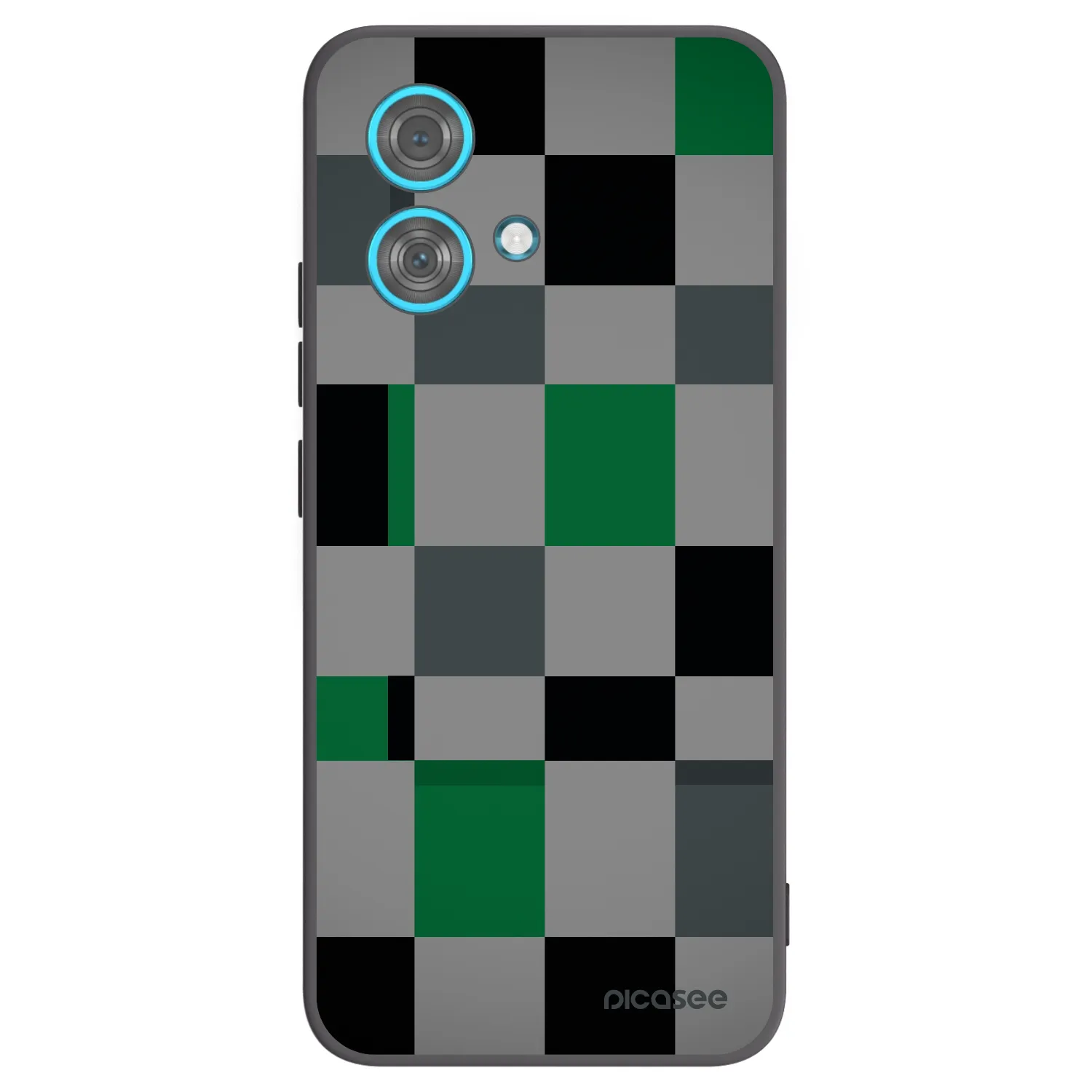 Picasee silikónový čierny obal pre Motorola Edge 40 Neo - Block Grid