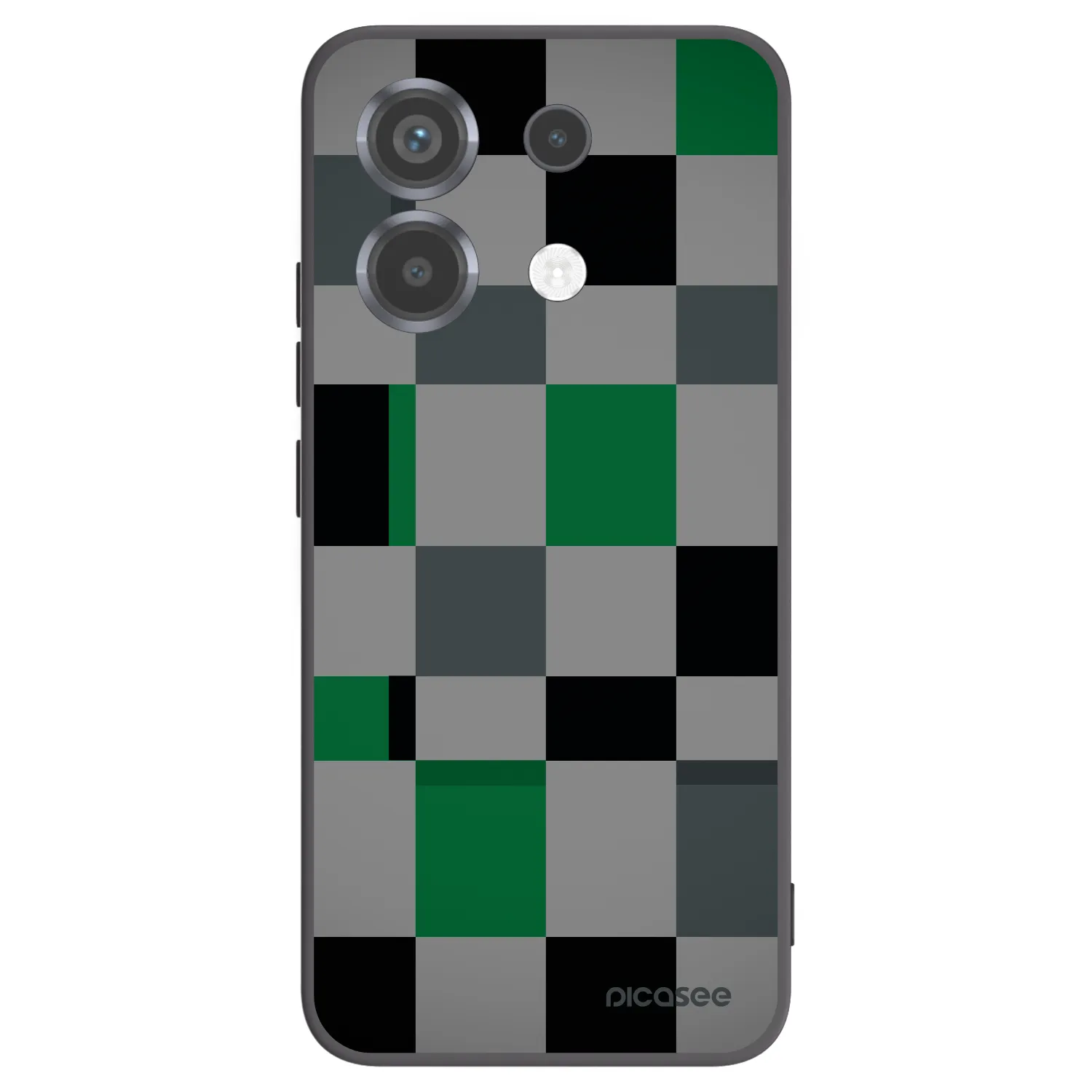 Picasee silikónový čierny obal pre Xiaomi Poco X6 - Block Grid