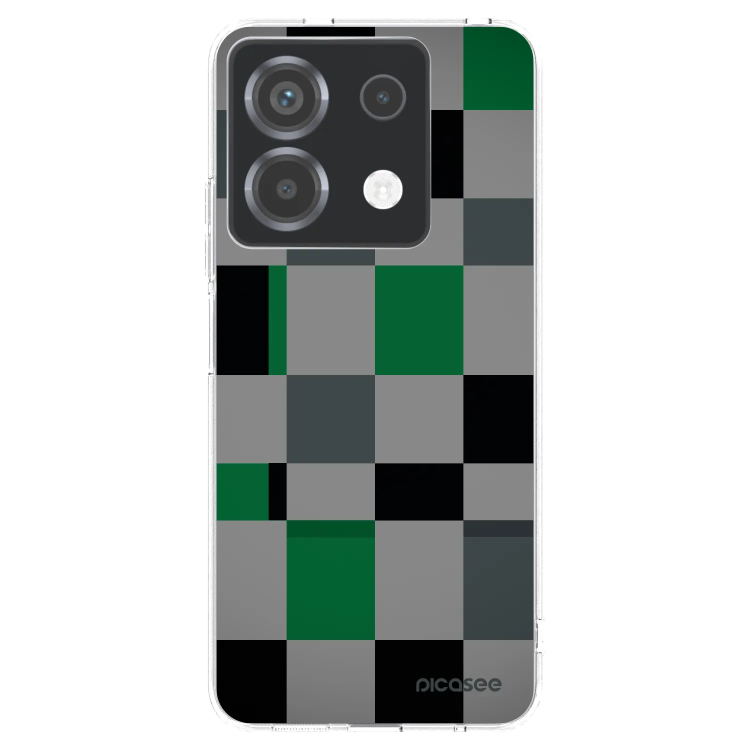 Picasee silikónový prehľadný obal pre Xiaomi Poco X6 - Block Grid