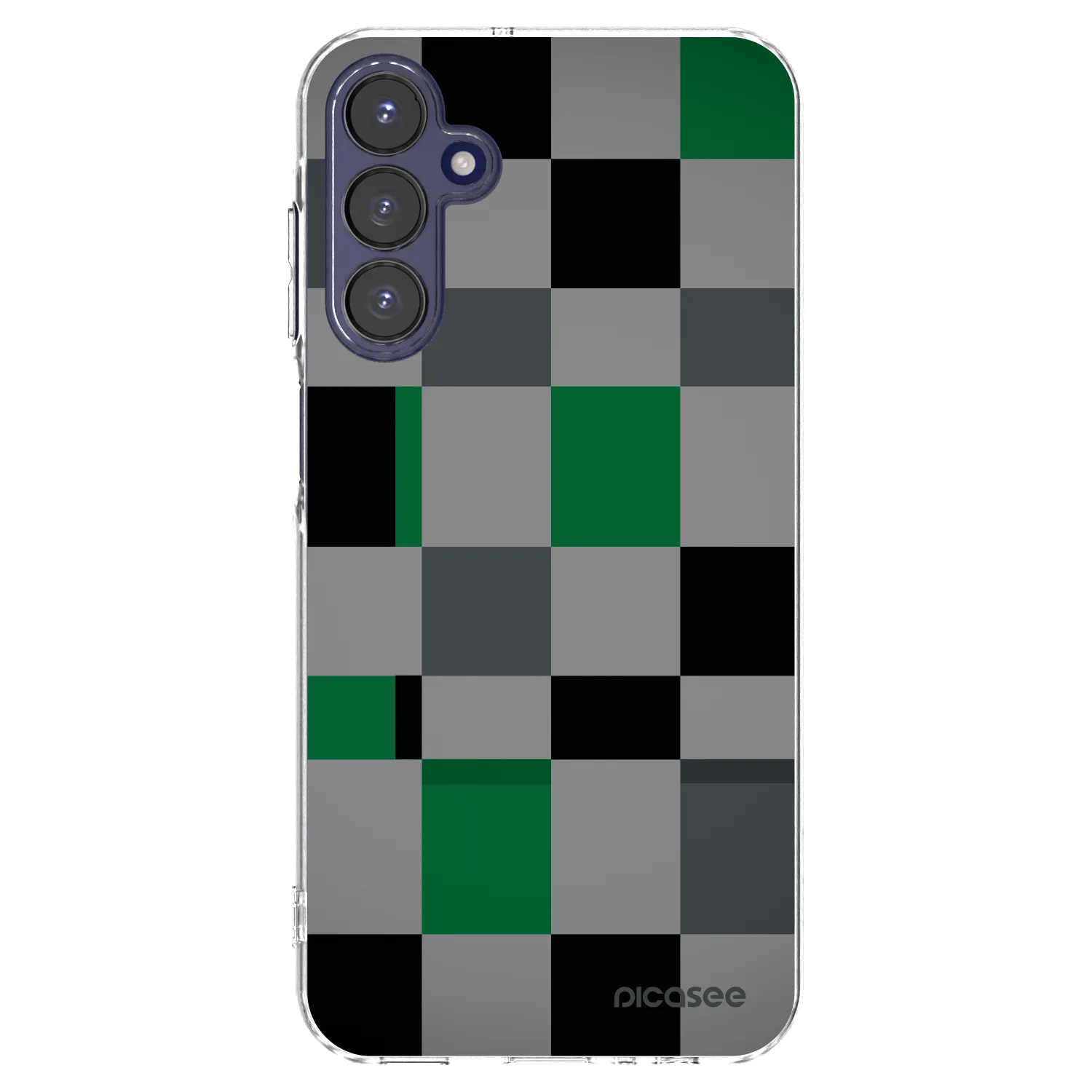 Picasee silikónový prehľadný obal pre Samsung Galaxy A15 A155F 4G - Block Grid