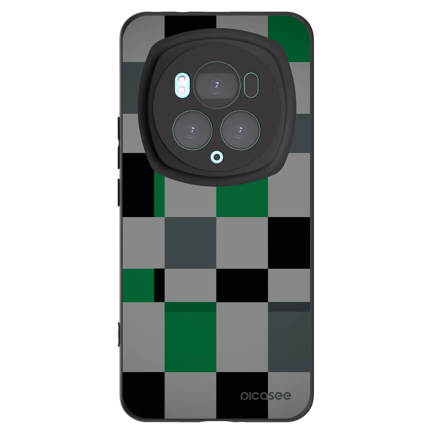 Picasee silikónový čierny obal pre Honor Magic6 Pro - Block Grid