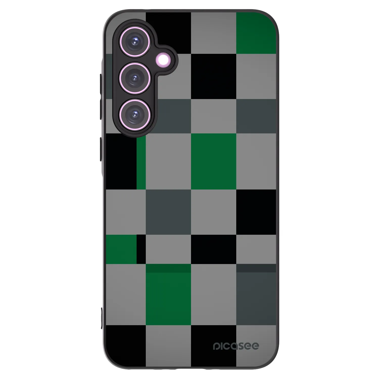 Picasee silikónový čierny obal pre Samsung Galaxy A35 5G A356B - Block Grid