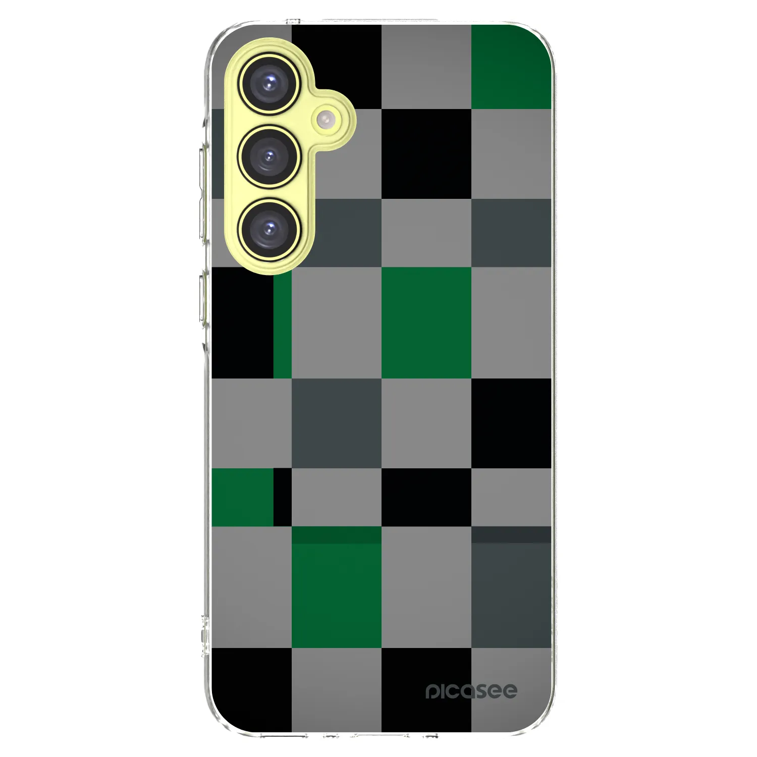 Picasee silikónový prehľadný obal pre Samsung Galaxy A35 5G A356B - Block Grid
