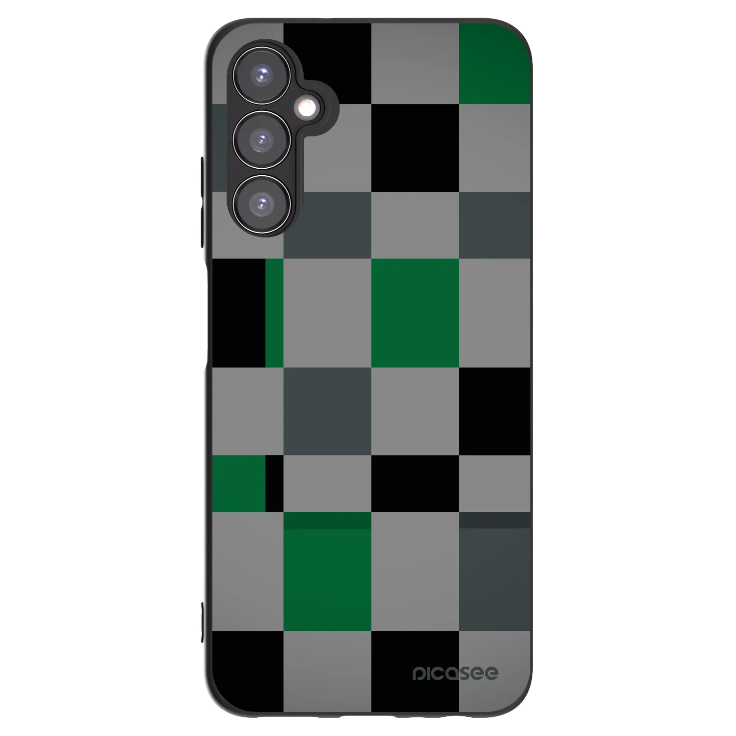 Picasee silikónový čierny obal pre Samsung Galaxy A05s A057G - Block Grid