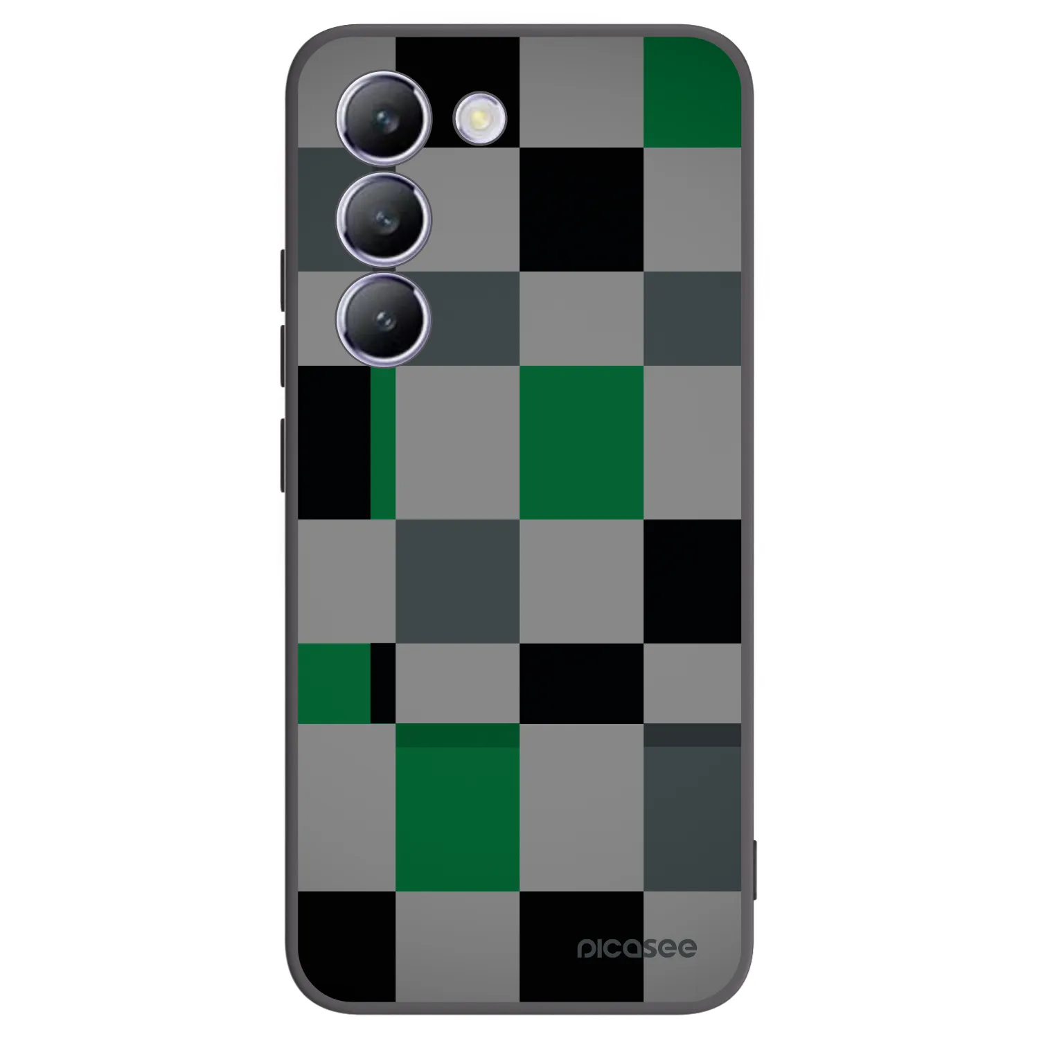 Picasee silikónový čierny obal pre Vivo V40 SE 5G - Block Grid