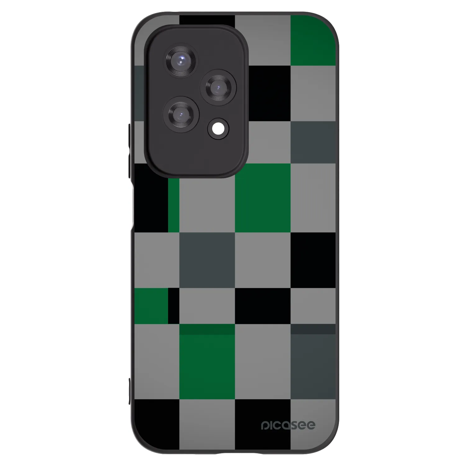 Picasee silikónový čierny obal pre Honor 200 Lite - Block Grid