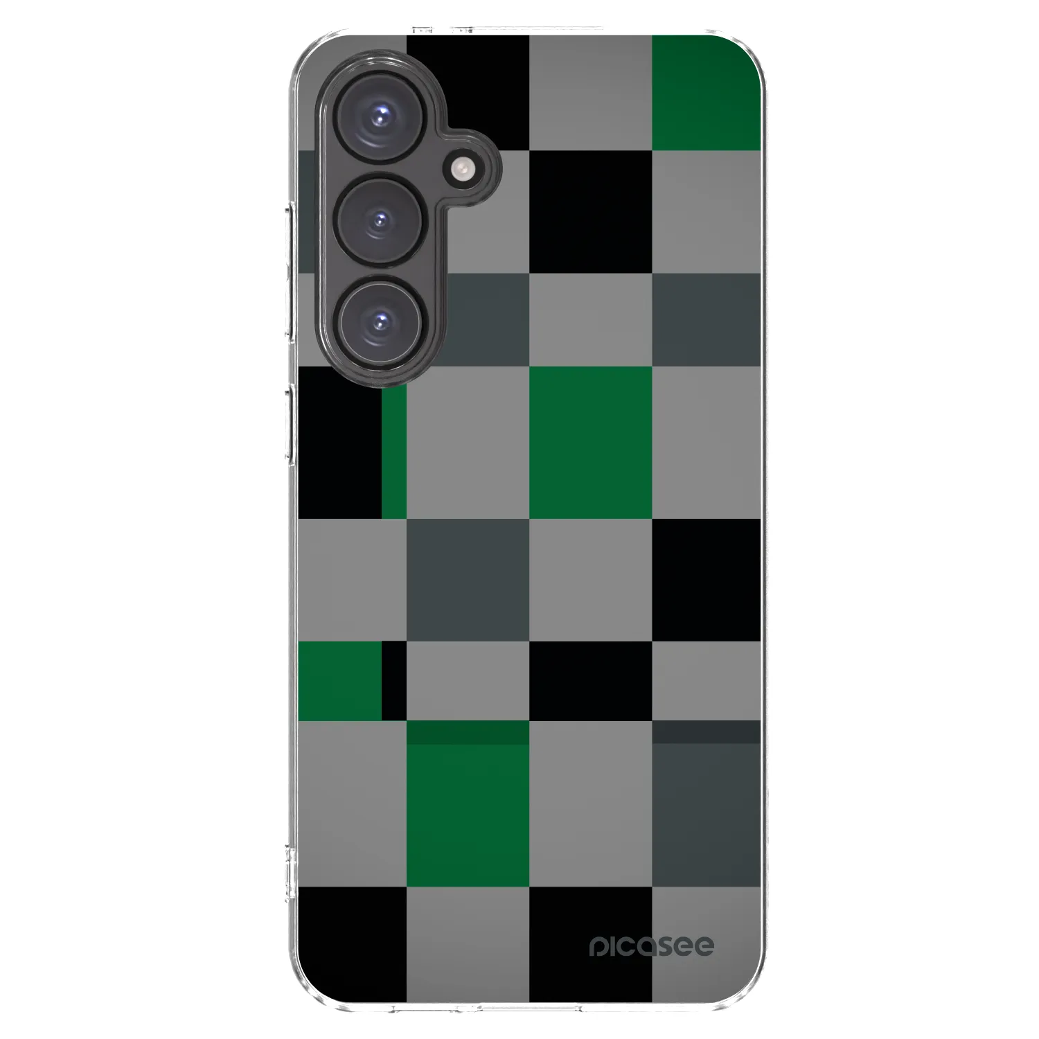 Picasee silikónový prehľadný obal pre Samsung Galaxy S24 FE S721B - Block Grid