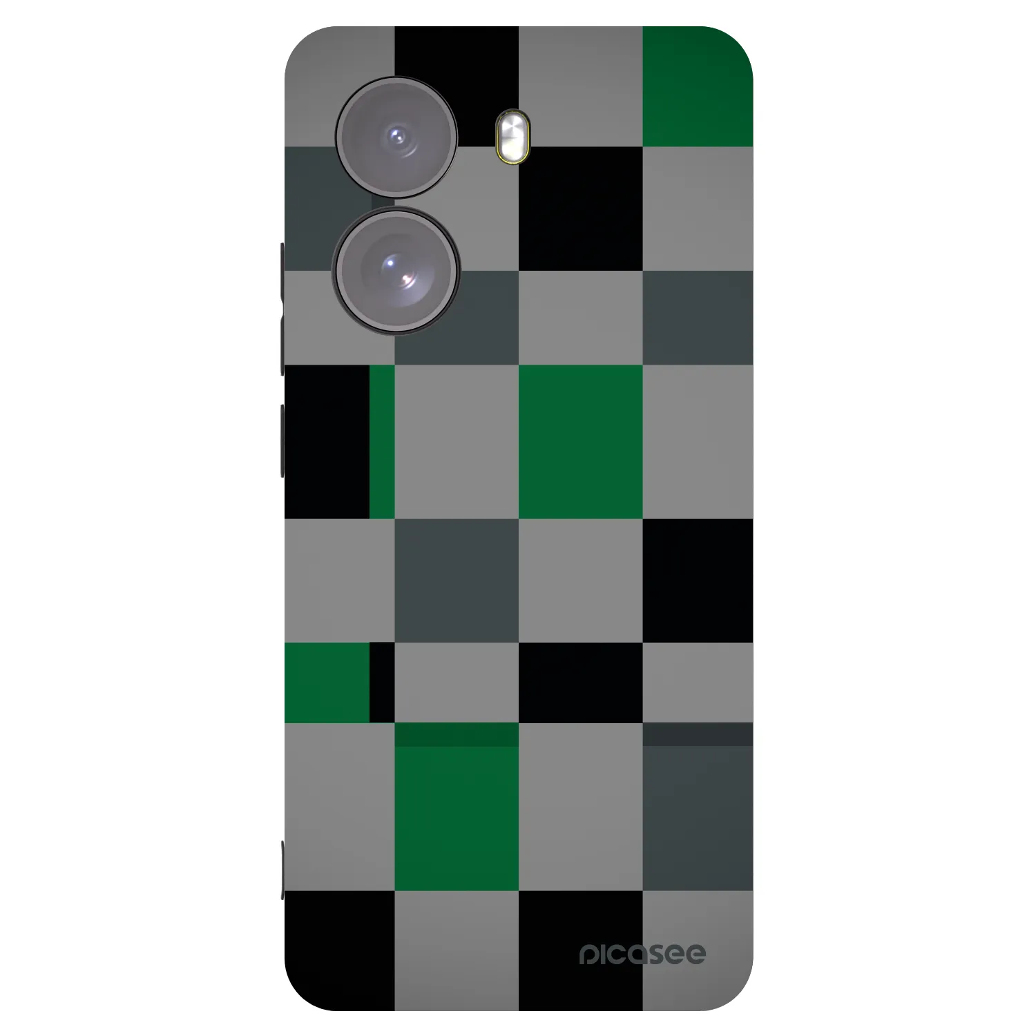 Picasee silikónový čierny obal pre Xiaomi Poco X7 - Block Grid